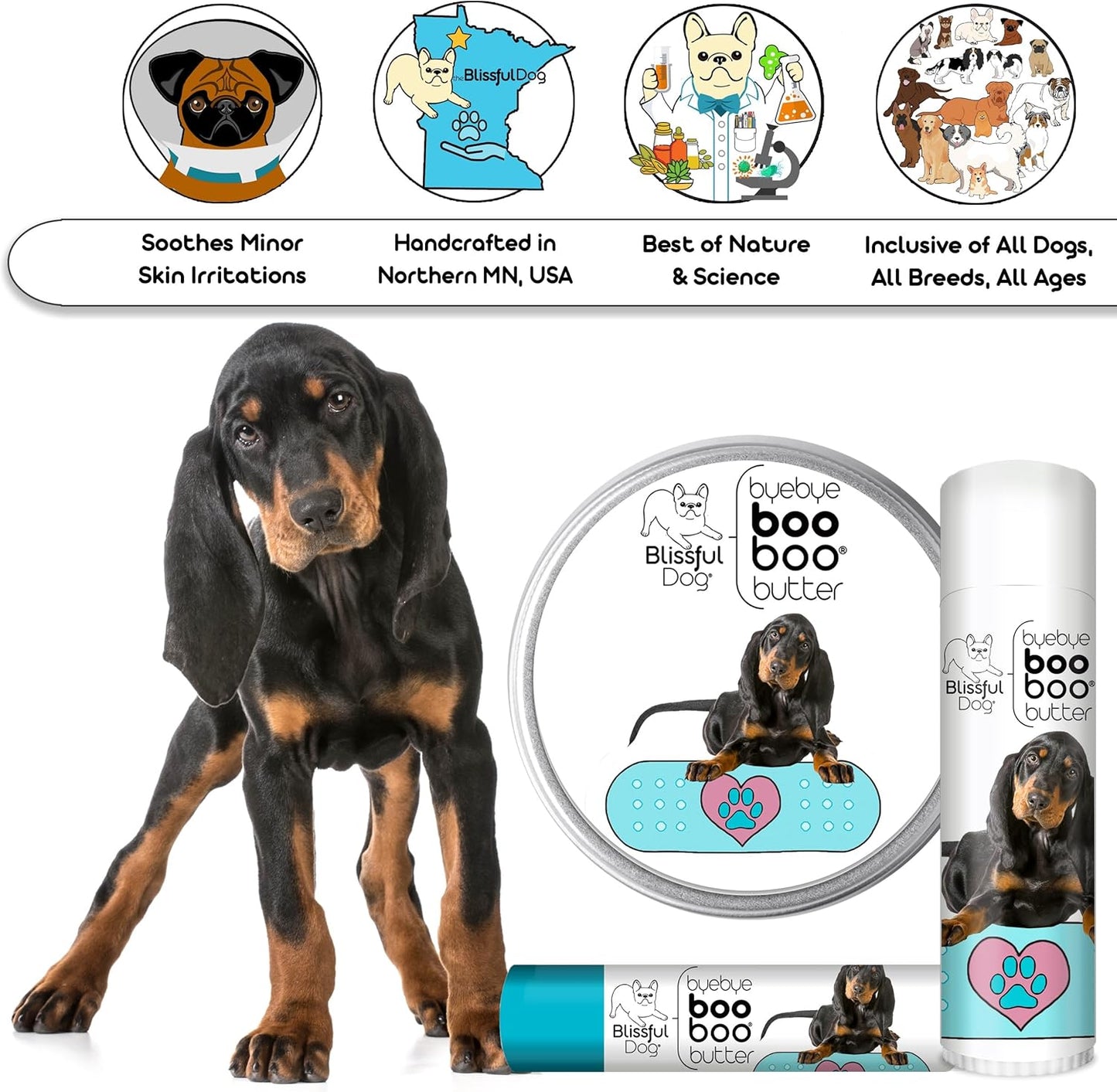The Blissful Dog Coonhound Boo Boo Butter, 8-Ounce