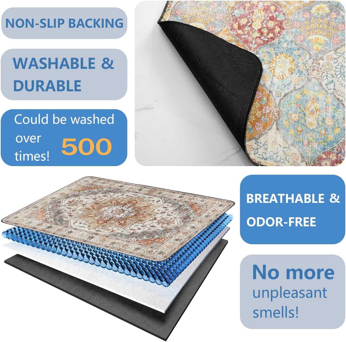 Washable Pee Pads for Dogs 2 Pack, Absorbent Reusable Puppy Pads Waterproof, Leakproof & Non-Slip Whelping Pad, Potty Training Pads for Dogs Playpen Mat 24x36