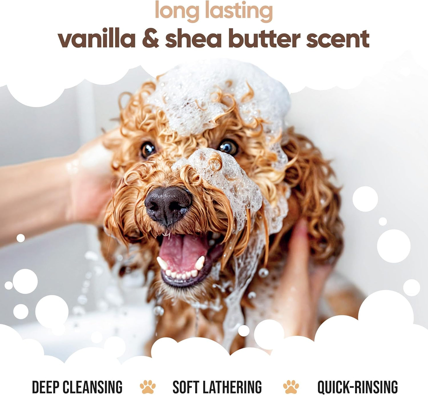 Vanilla & Shea Butter Dog Shampoo by Buddycare | Moisturising Shampoo for Dogs | Vanilla & Shea Butter Scented | with Aloe Vera and Pro Vitamin B5 (169.07oz)