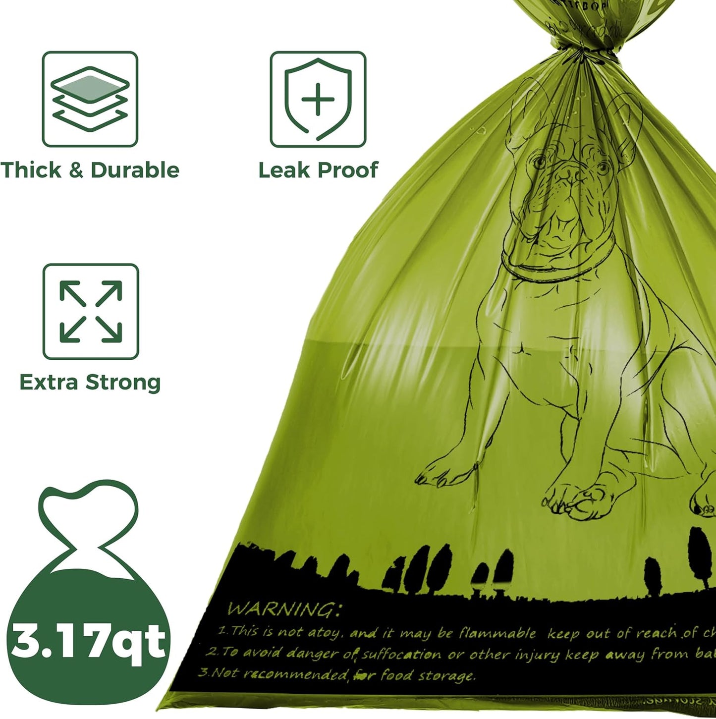 Biodegradable Dog Poop Bags 720 Count 48 Rolls, Leak Proof and Thicken Pet Poop Bag (Scented)