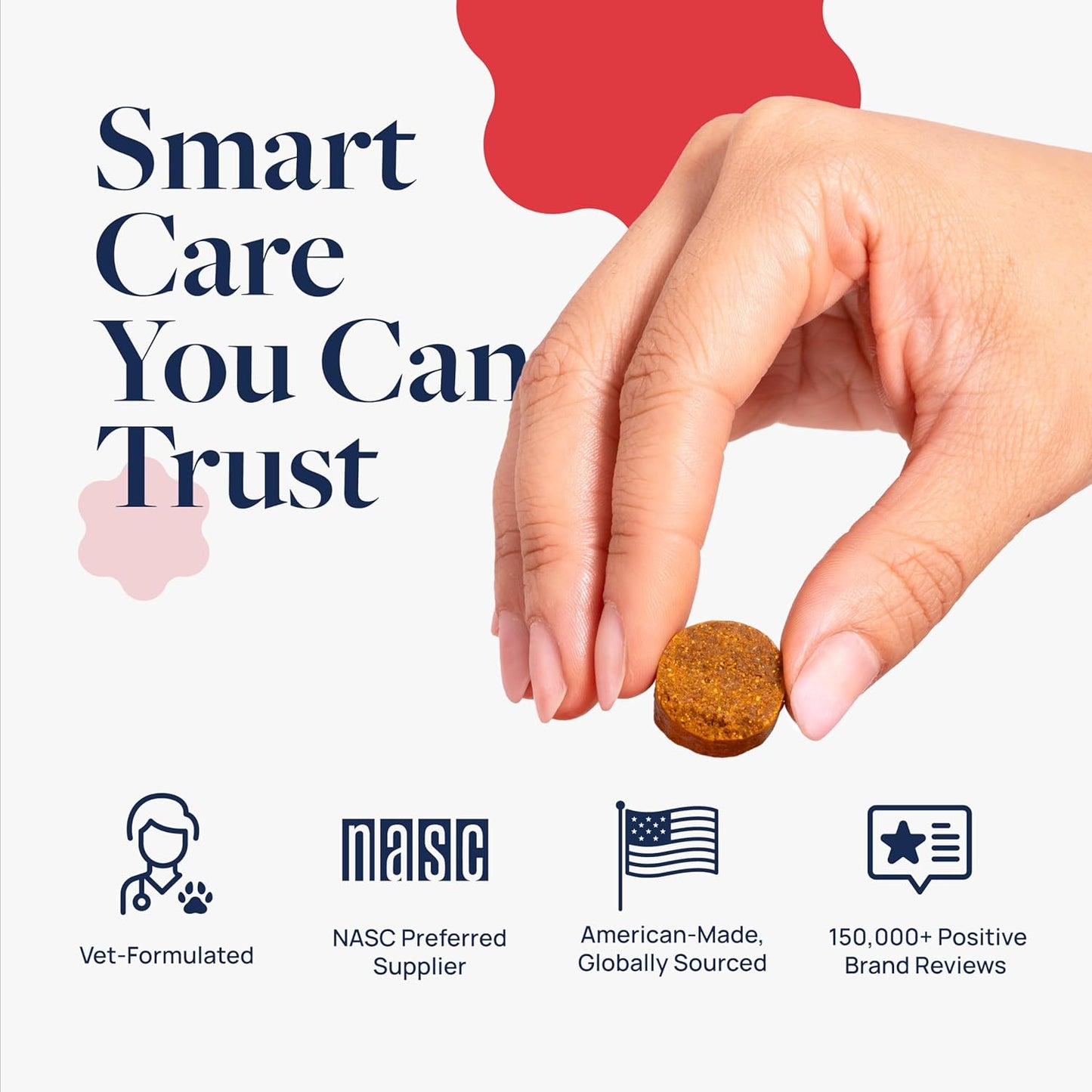 Veterinary Formula Smart Vitality Hip & Joint Supplement for Dogs with Glucosamine – Dog Joint Support, Dog Supplements for Mobility & Flexibility, 60ct