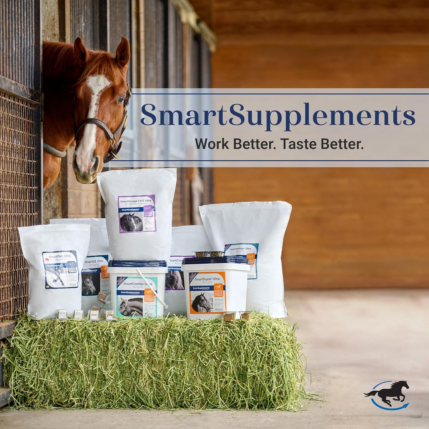SmartCalm Ultra Pellets | Calming Horse Supplements | with No Added Herbs or Sugar | Equine Supplement | Helps Minimize Excessive Skittishness | 56 Servings | 7.5 lb Bag