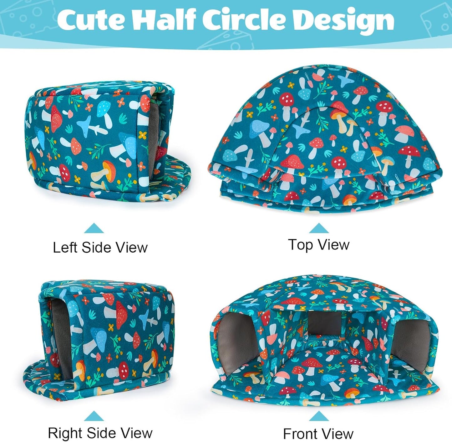 Unicorn Catcher Guinea Pig Hideout - Large Cozy Bed, Warm House, Washable Tunnel Accessories for Small Pets: Hamster, Chinchilla, Bunny