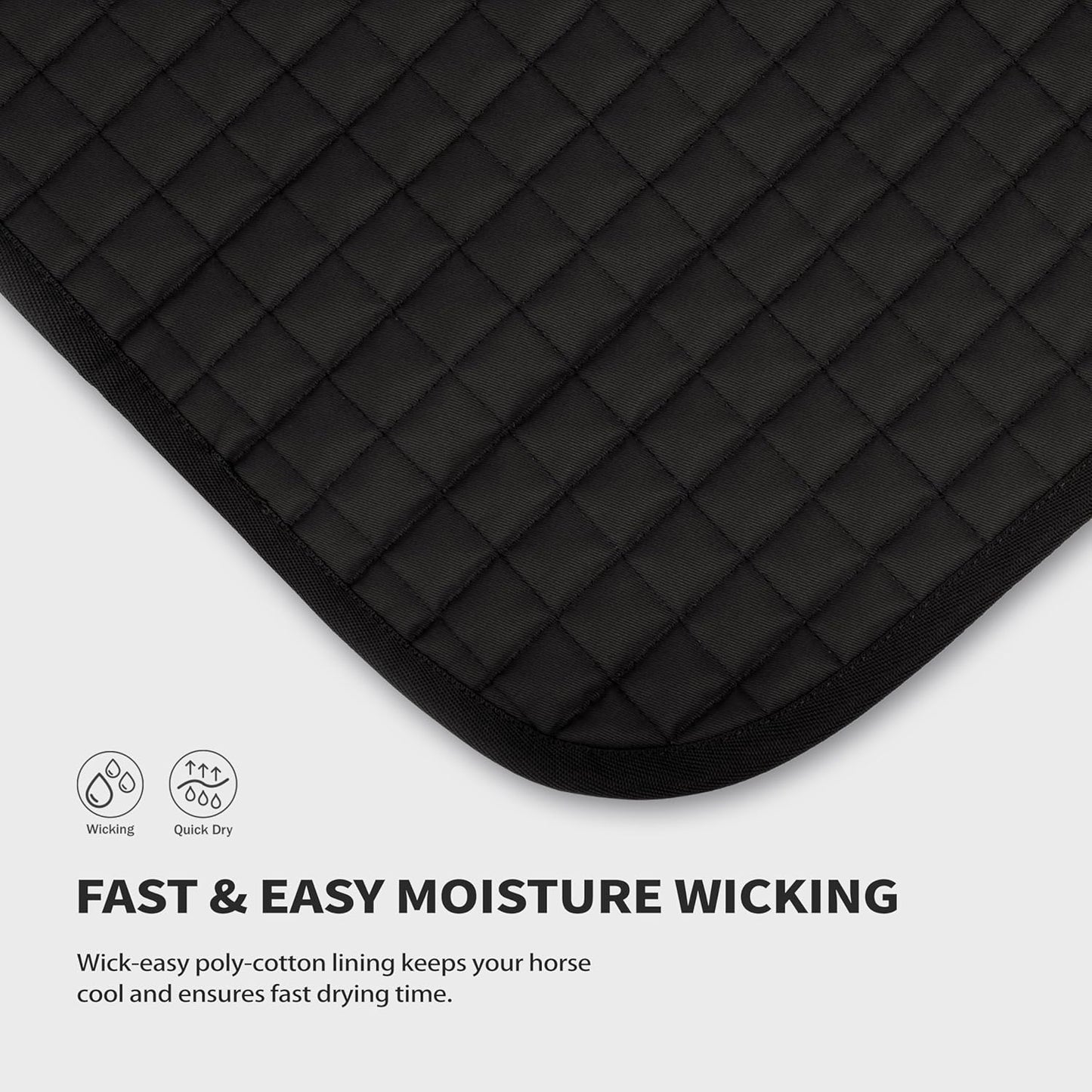 Tackmore Western Saddle Pad Adjustable with Side Pockets and Foam Inserts Shock-Absorbing Riding Pad