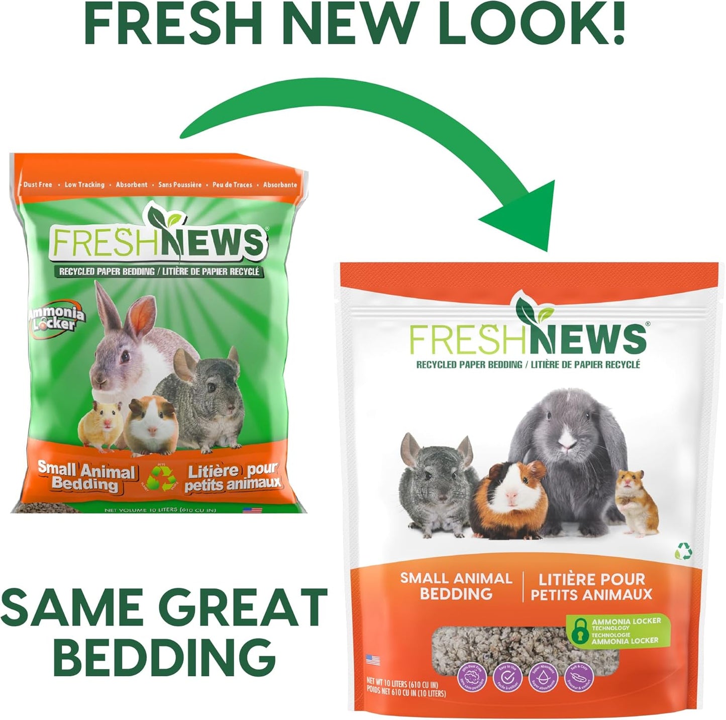 Fresh News Recycled Paper Bedding, Small Animal Bedding, 40 Liters, Packaging May Vary