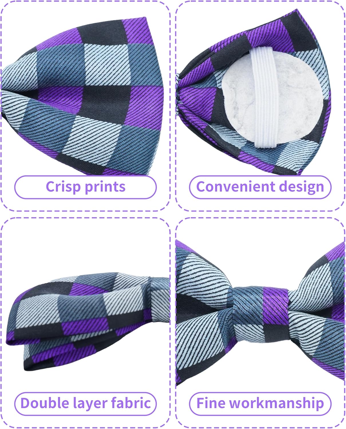 PET SHOW 5 Pack Pet Big Dogs Collar Embellishment Attachment Bow Ties for Medium Large Dogs Collar Charms Accessories Slides Bowties for Birthday Wedding Parties Assorted A Style