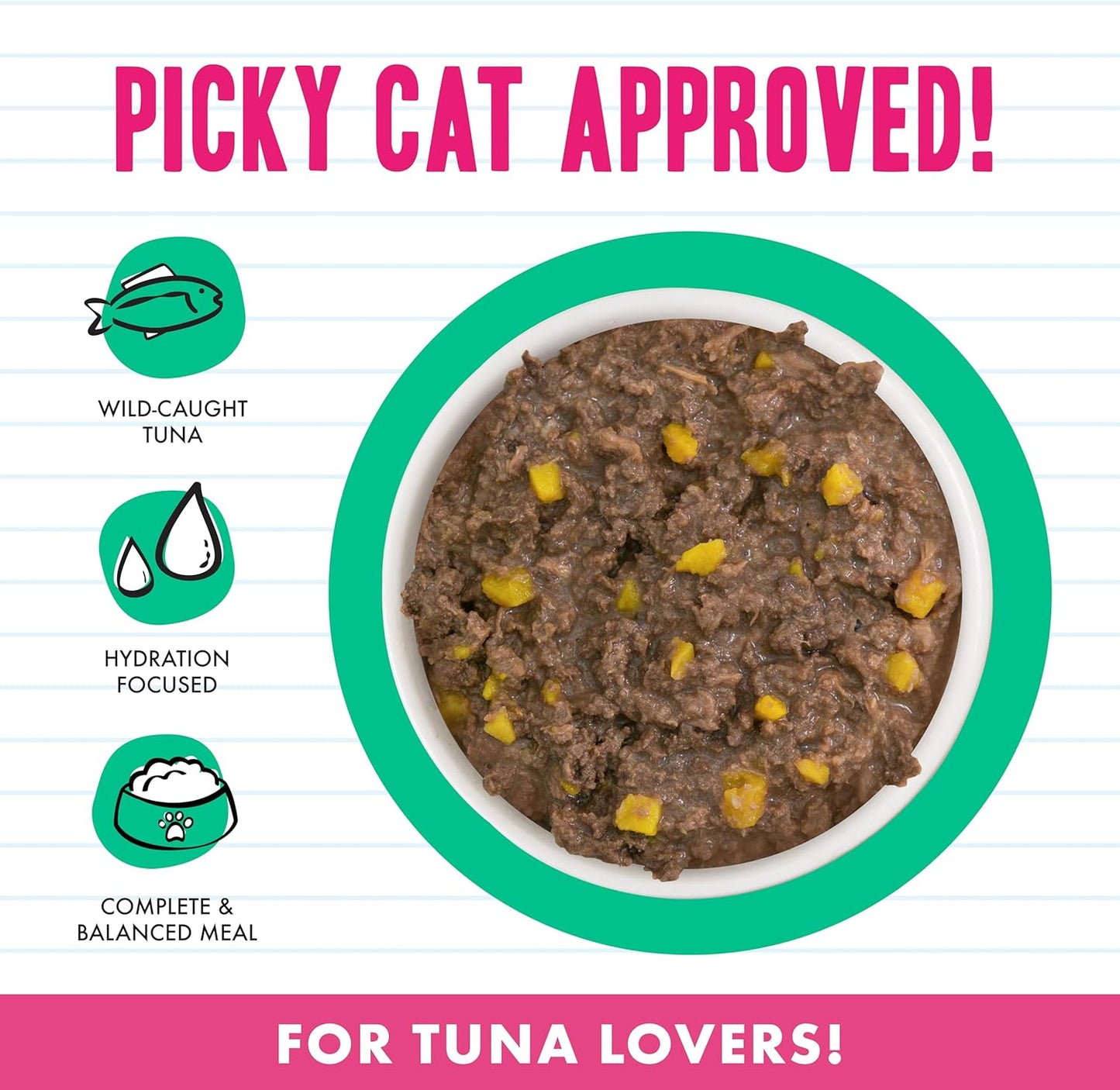 Weruva BFF Minced Natural Wet Cat Food, Tuna and Pumpkin Valentine in Gravy, 3oz Can, Pack of 24