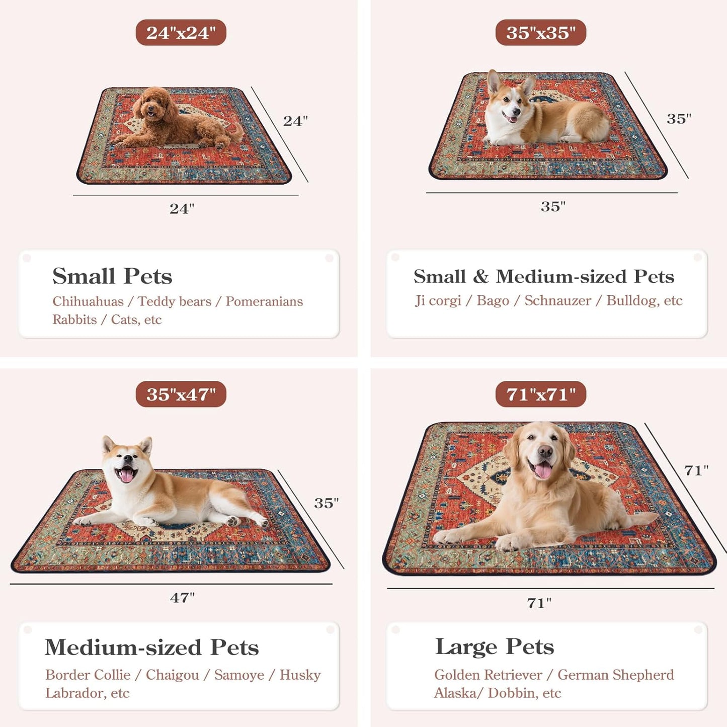 HAOCOO Washable Pee Pads for Dogs, (2 Pack) 3Ft x 3Ft Reusable Puppy Training Pads Super Absorbent Waterproof Whelping Pads,Dark Red Non-Slip Leakproof Potty Pads for Pet Housebreaking