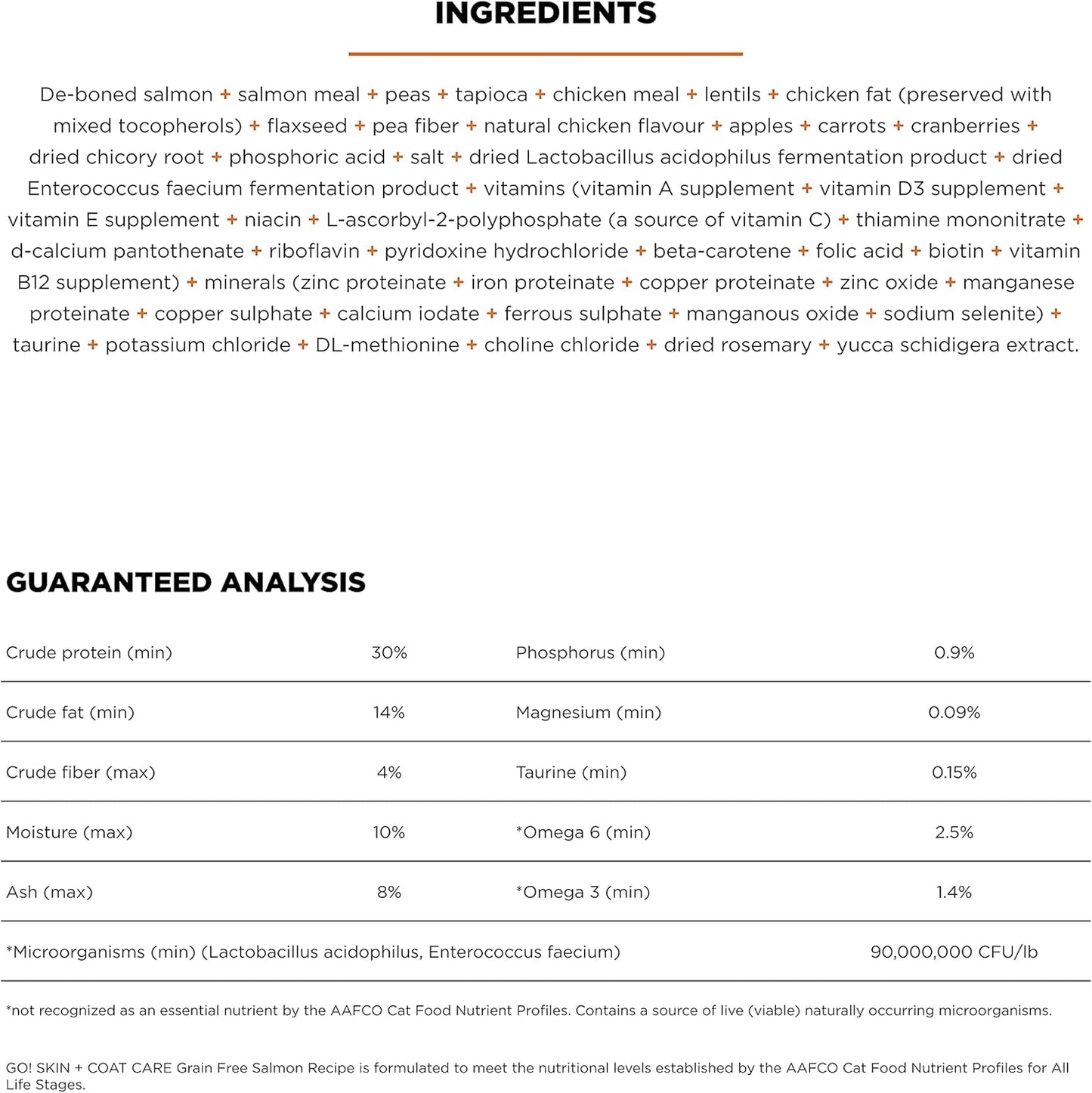 Go! Solutions Skin + Coat Care, Grain-Free Dry Cat Food, Salmon Recipe, 16 lb Bag