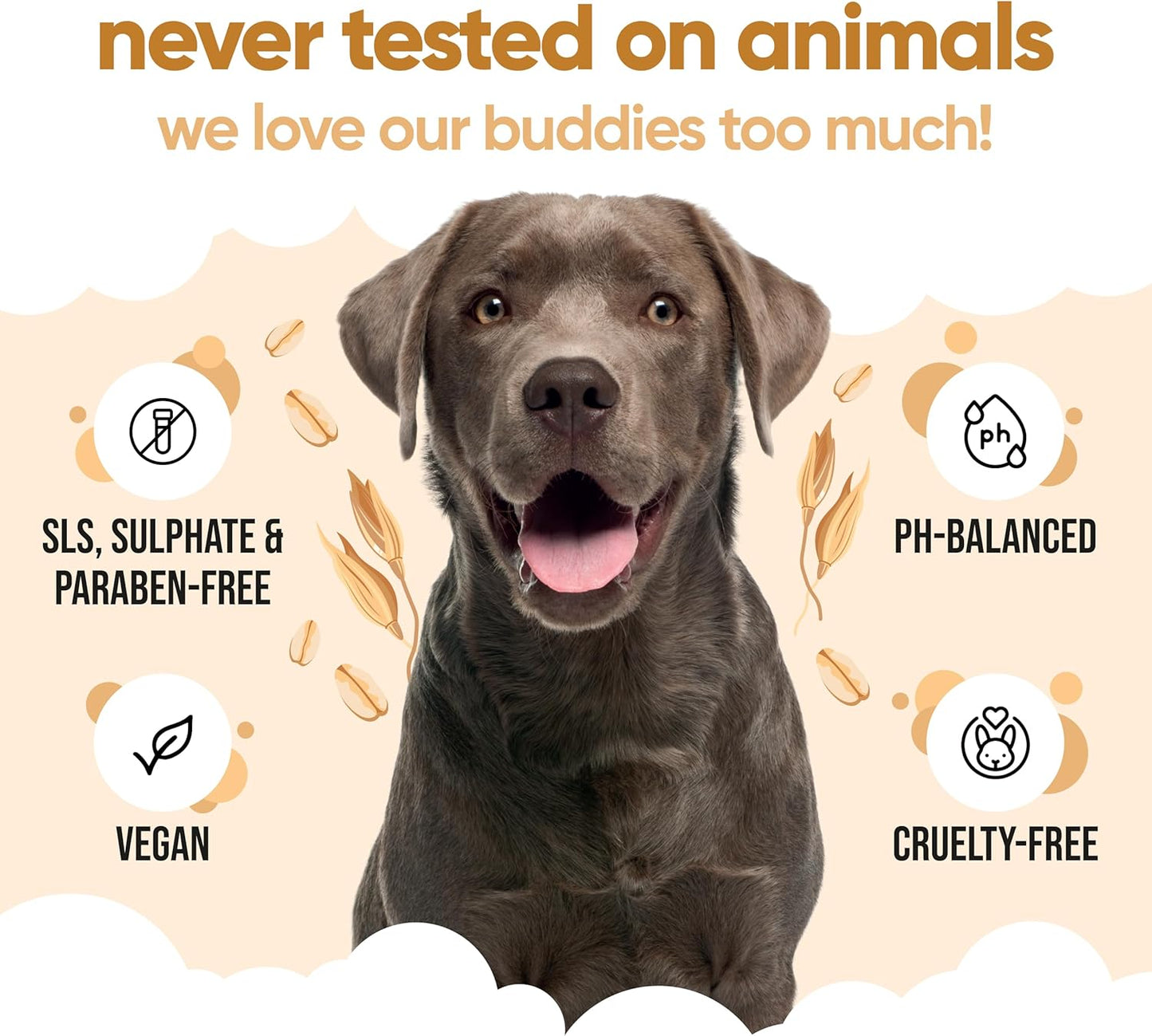 Oatmeal Dog Shampoo for Smelly Dogs (33.8oz) - Hypoallergenic & Itch Relief Formula, Gentle on Sensitive Skin, Includes Dog Shampoo and Conditioner - Essential Dog Grooming Supplies