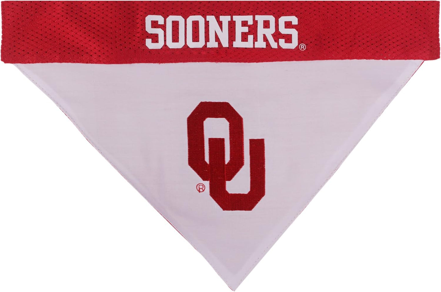 Pets First Collegiate Pet Accessories, Reversible Bandana, Oklahoma Sooners, Small/Medium