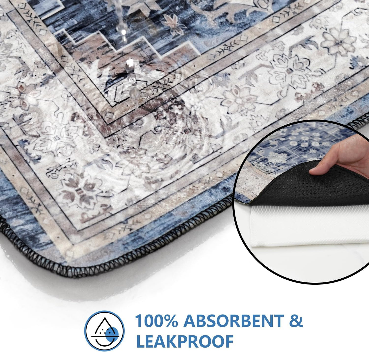 Washable Pee Pads for Dogs 2 Pack, Absorbent Reusable Puppy Pads Waterproof, Leakproof & Non-Slip Whelping Pad, Potty Training Pads for Dogs Playpen Mat 48x48