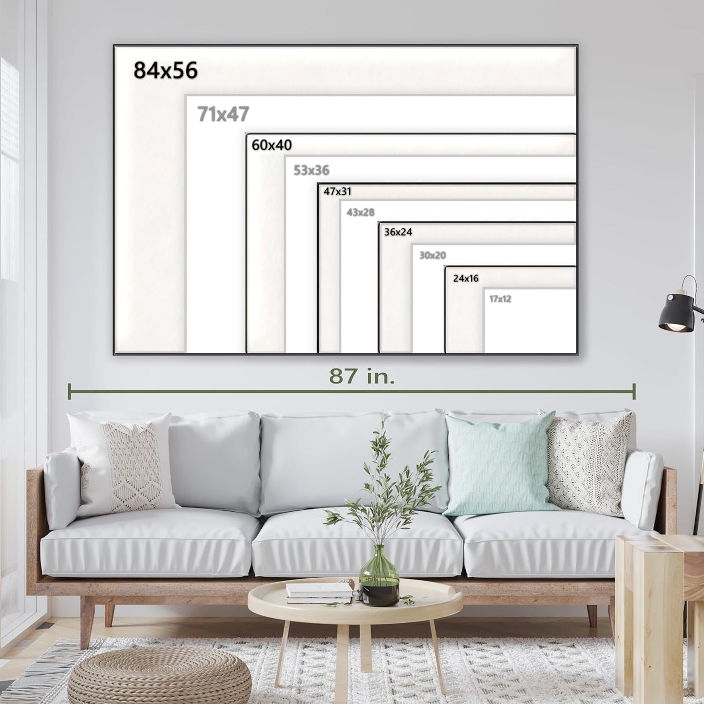 Nature Wall Art Prints - Ocean Forest Mountain Lake Canvas Landscapes - Small to Extra Large Living Room Bedroom Kitchen Bathroom Décor (Misty Fall Reflection, 28L" x 41W")