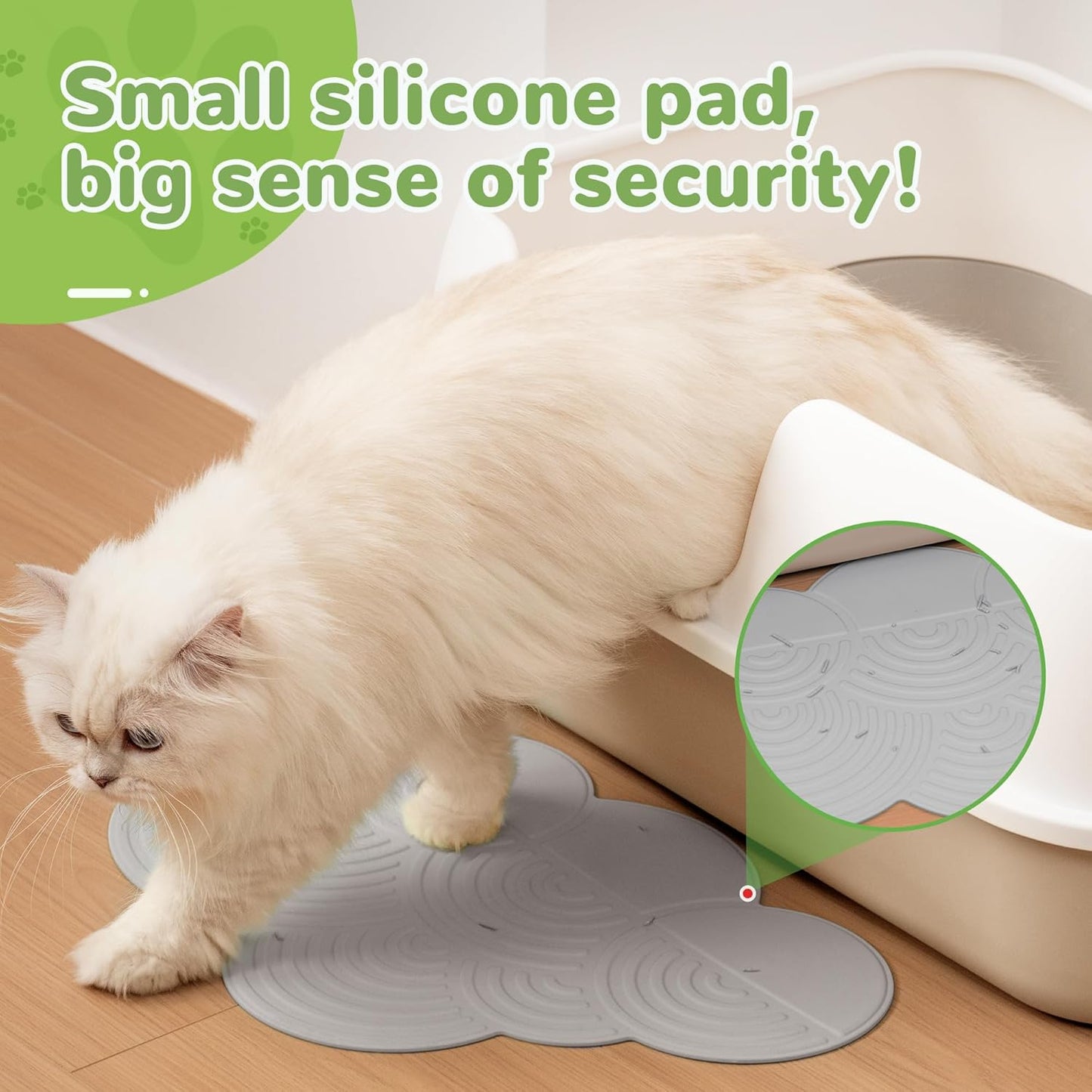 Li&Zhao Dog Food Mat - Cloud Cat Food Mat Pet Food Mat Dog Bowl Mat Waterproof Pet Mats for Food and Water for Floors Waterproof(Gray)