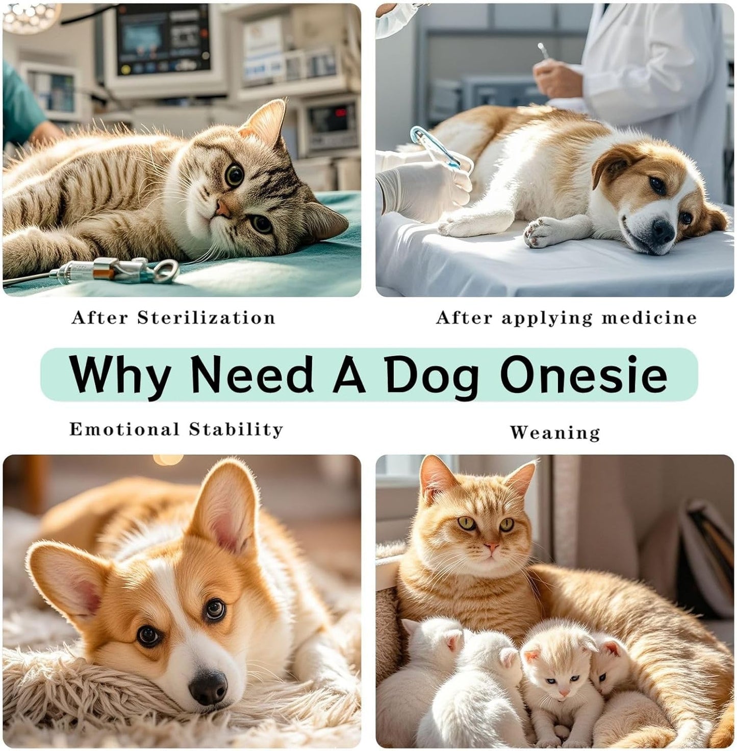 Personalized Cat Surgery Recovery Suits Female Cat Spay Suit Clothes for Little Animals