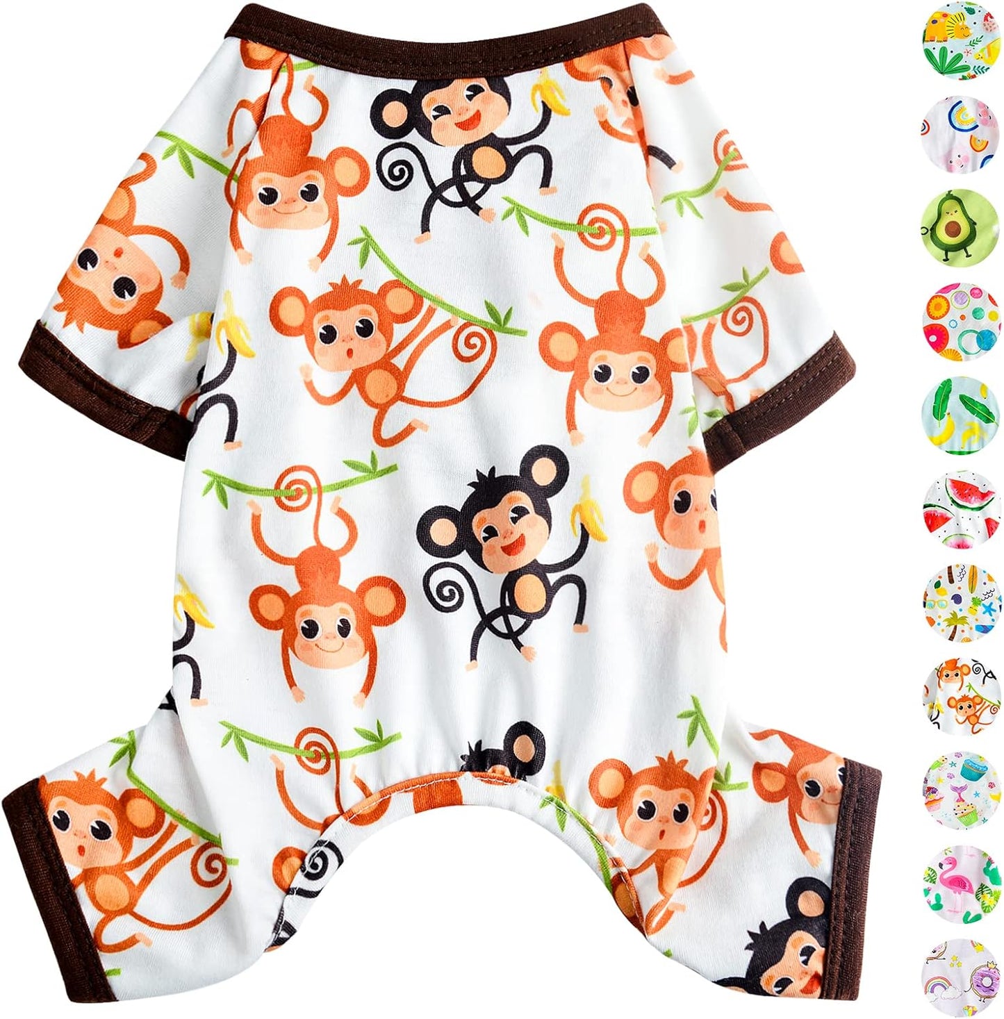 Dog Pajamas Pjs Summer Dog Clothes for Small Dogs Boy Girl Puppy Pajamas for Small Dogs Chihuahua Clothes Pet Onesies Doggie Outfits Jammies, Medium