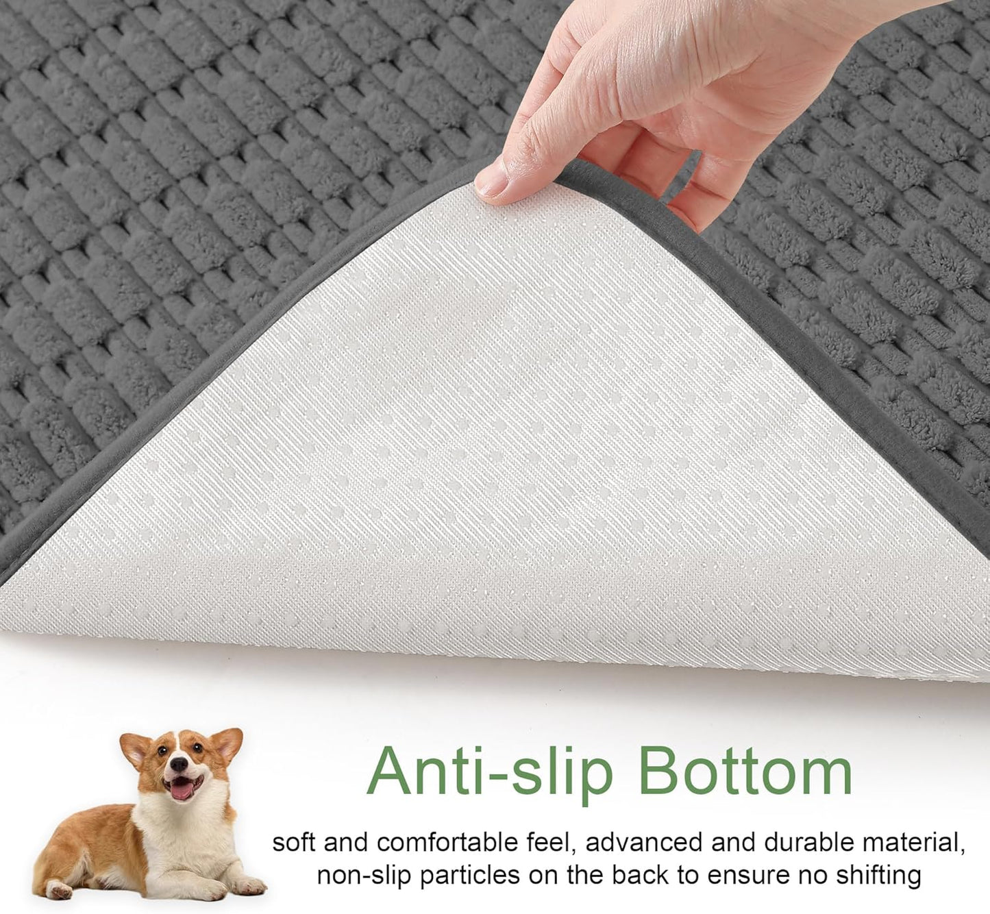 Washable Pee Pads for Dogs, 2 Pack Reusable Puppy Pads Dog Pads, Non-Slip Dog Pee Pads, Leakproof Pet Pee Pads Wee Wee Pads for Dogs. (Dark Grey, 40"x40"(Pack of 2))