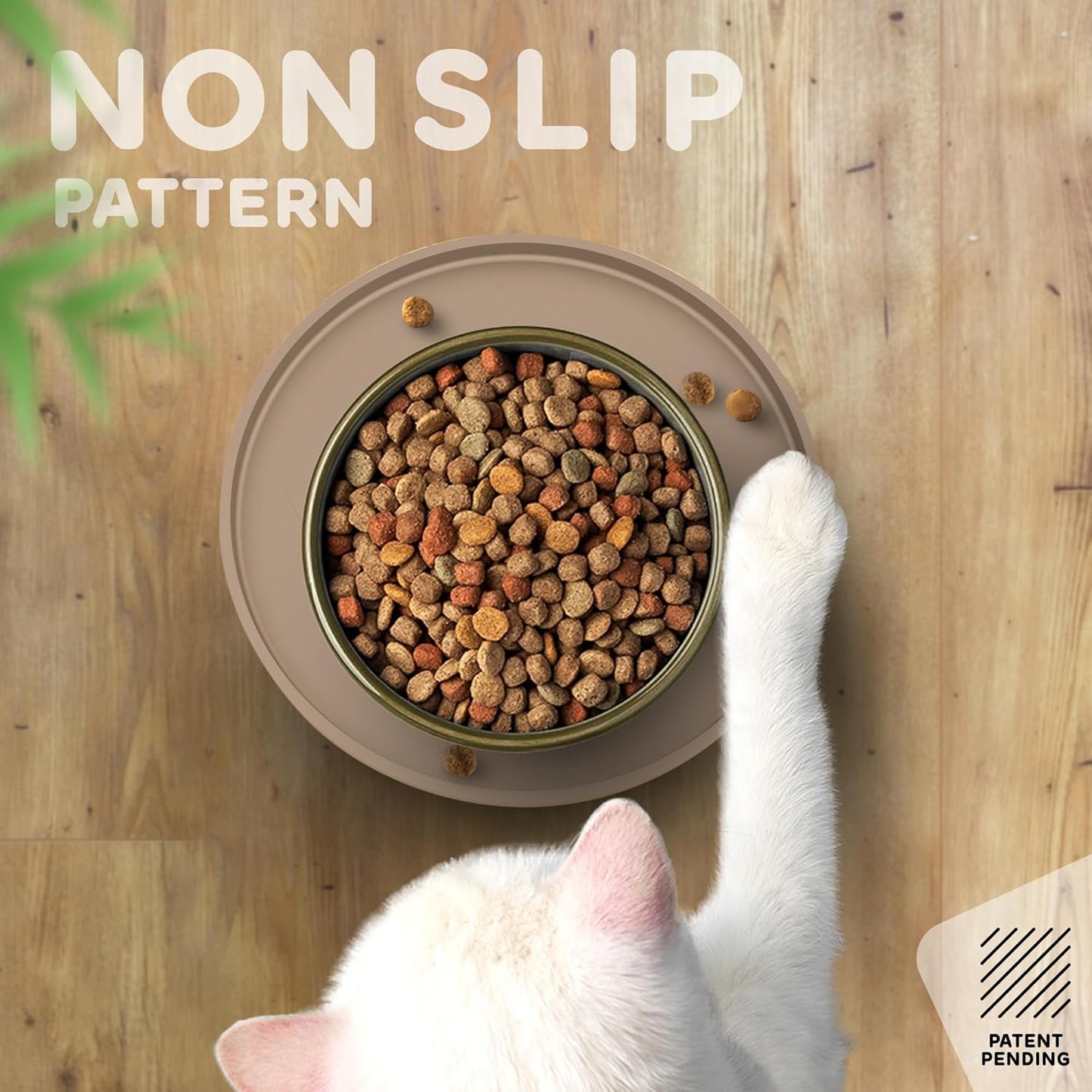 Dog Food Mat Round 10" - Raised Edges Dogs Mat for Food and Water Prevent Spill, Waterproof Cat Food Mats Protect Floors, Easy Clean Dog Bowl Mats for Food and Water, Silicone Pet Feeding Placemats