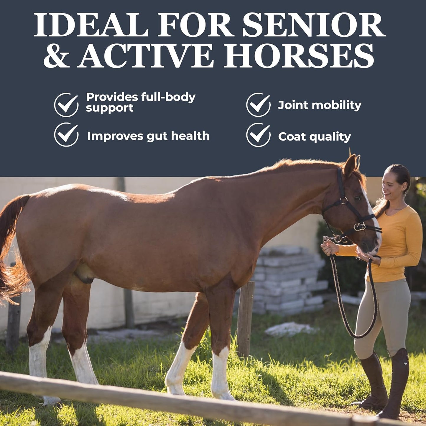 Equerry's Combined RX 4 Way | Equine Nutritional Support | Complete Formula | Digestive and Joint Support | Hoof & Hair | Probiotics Vitamins & Minerals 160 Feedings, 20lb.