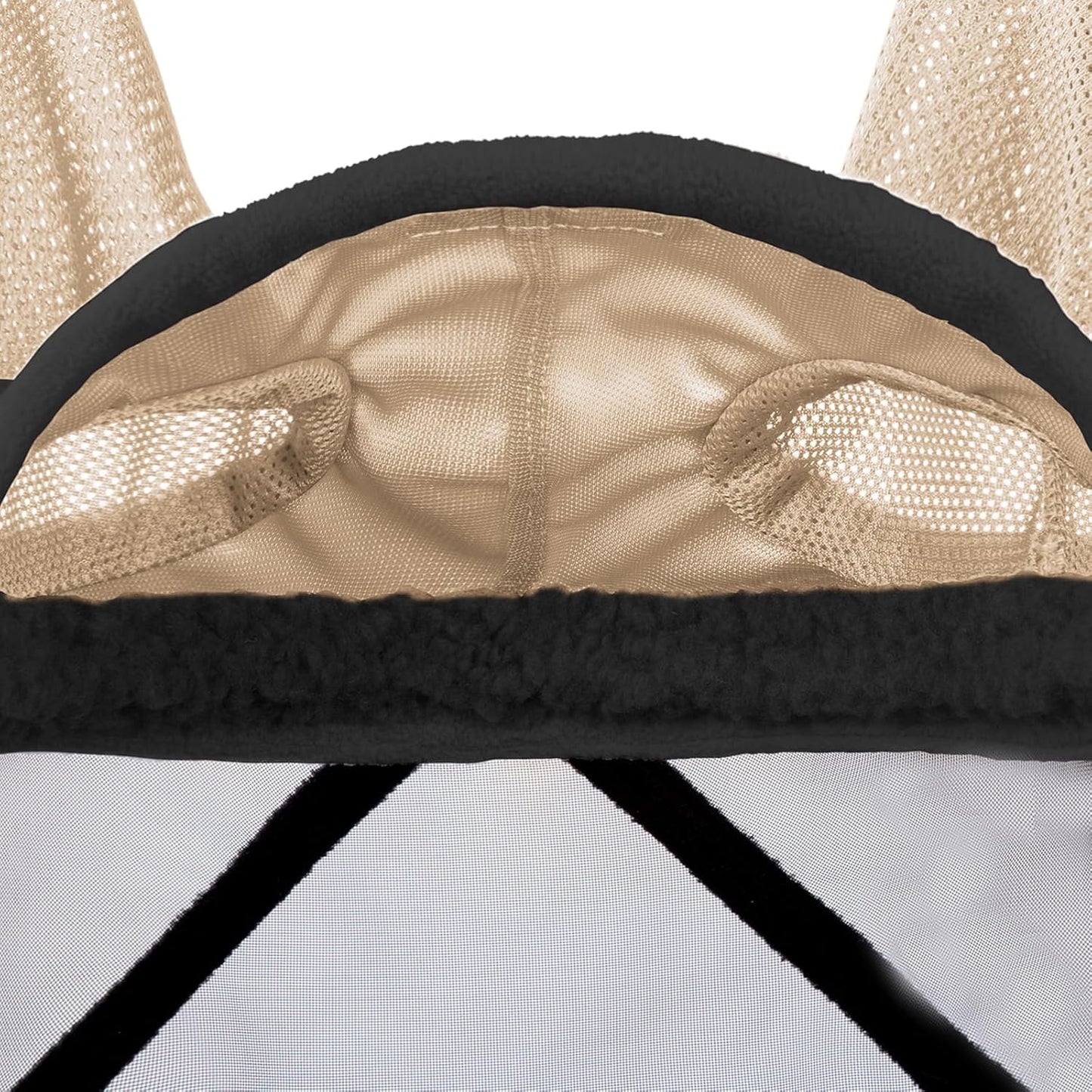 Harrison Howard Pro Luminous Horse Fly Mask Standard with Ears UV Protection for Horse Light Champagne Large Full Size