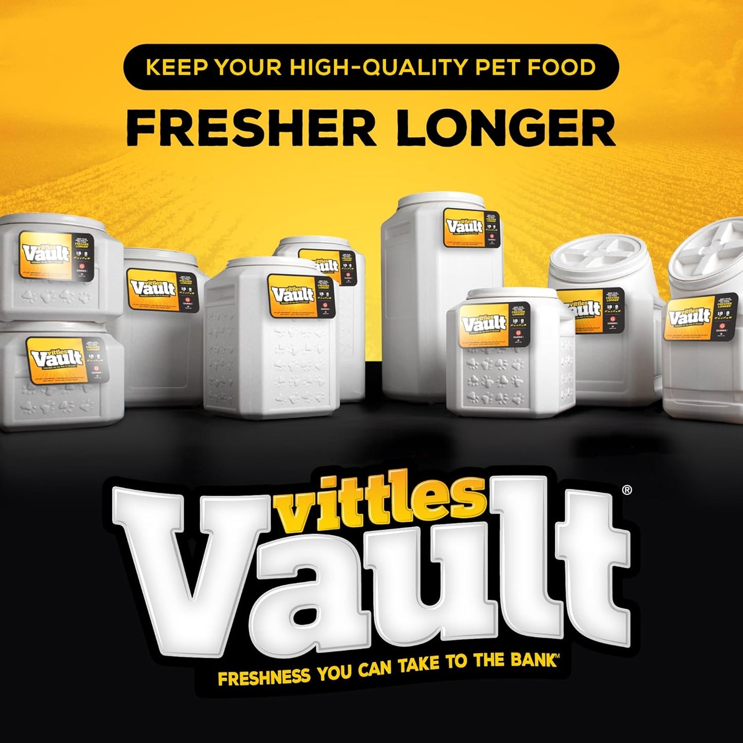 Gamma2 Vittles Vault Pet Food Storage Containers - Sealed Dog and Cat Food Storage Container, Fits up to 35lbs, Made in the USA - [12"L x 16.75"H]