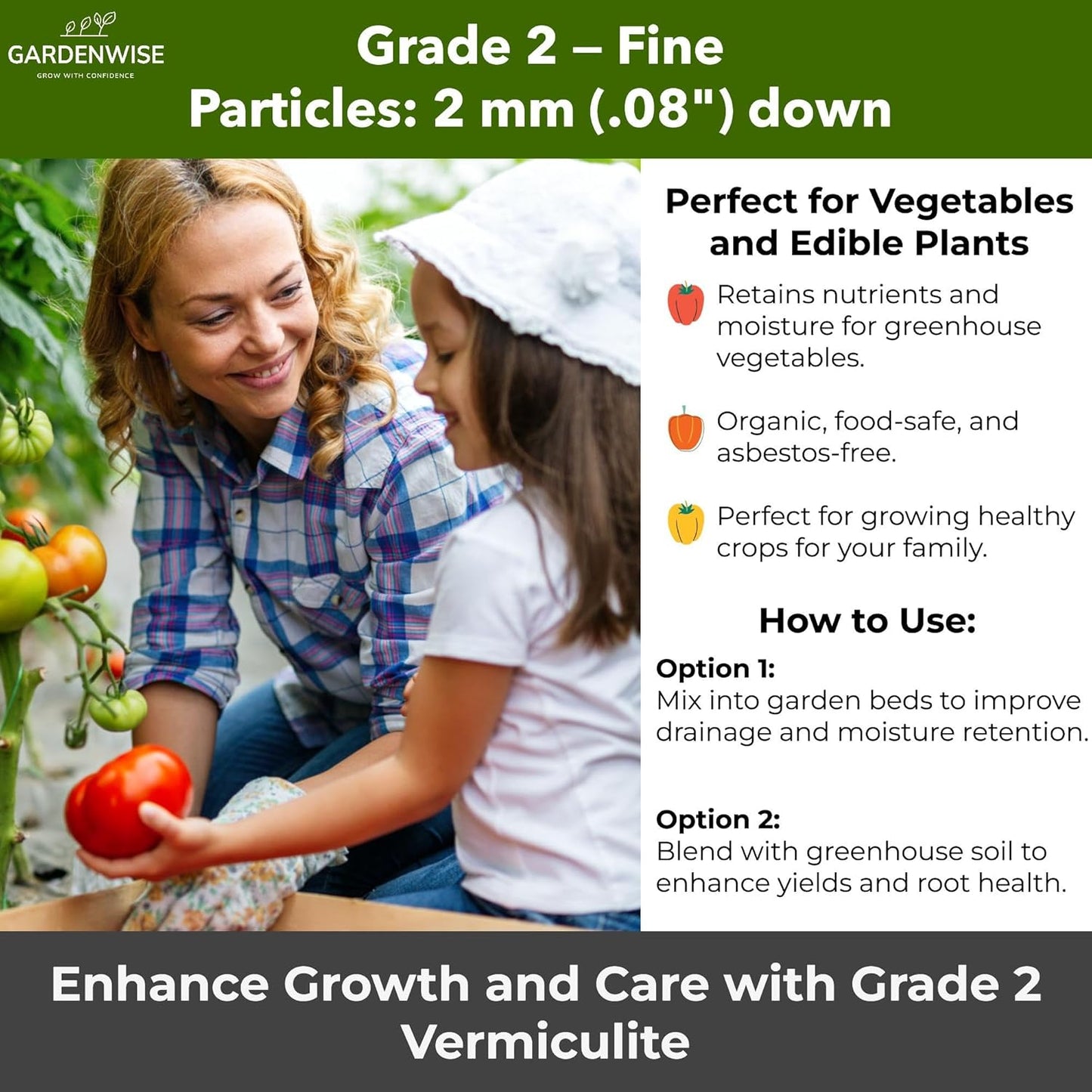 Organic Fine Vermiculite for Indoor Gardening Plants and Mushrooms – Enhances Soil Aeration, Seed Germination, Rooting Cuttings – Small Packages and Bulk (Vermiculite Grade 2 – Fine, 15 quarts)