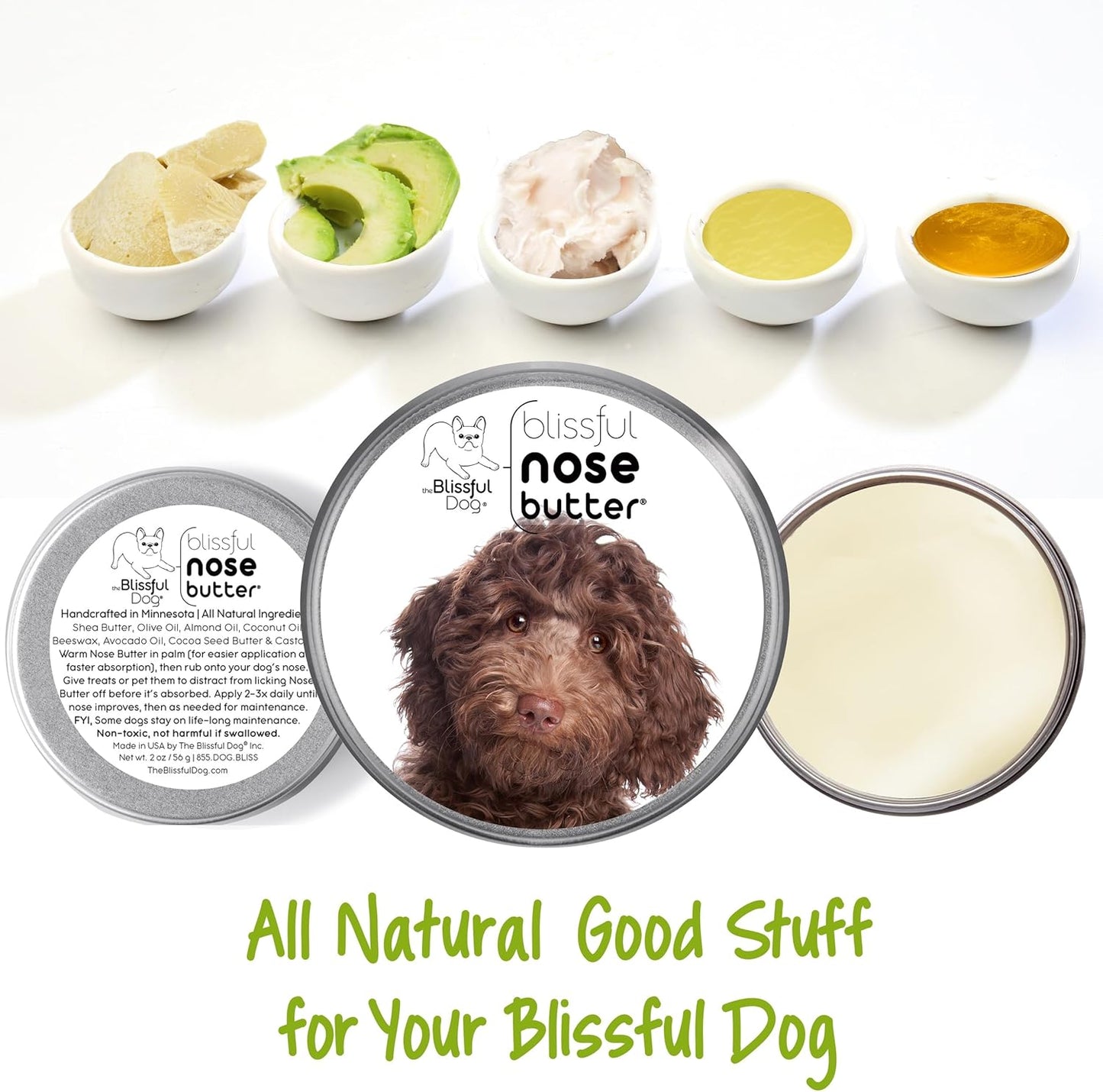 The Blissful Dog Labradoodle Unscented Nose Butter - Dog Nose Butter, 16 Ounce