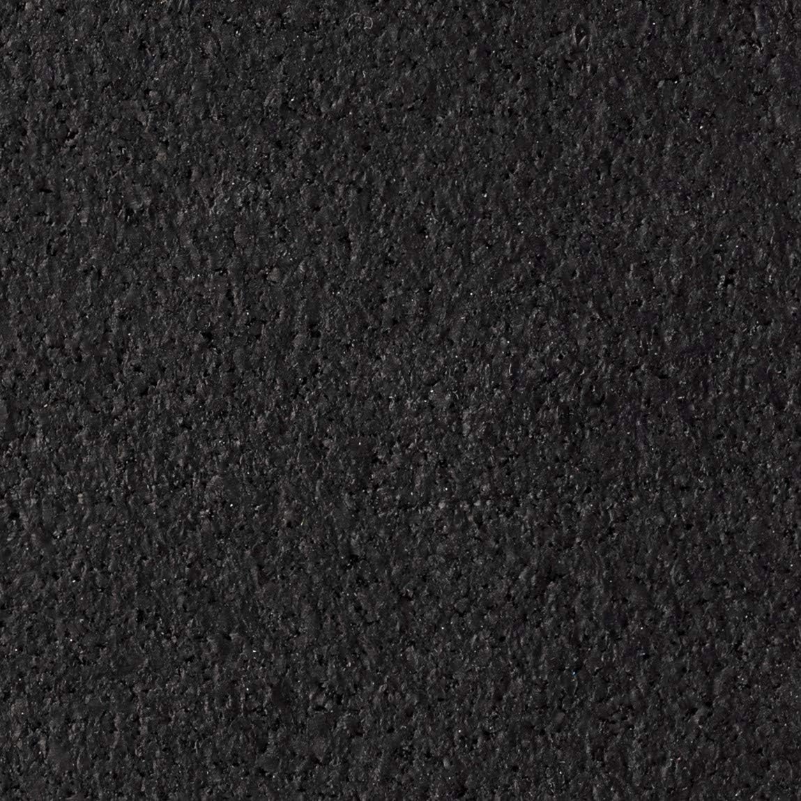 Genaflex Rubber Gym Floor Mat - 8mm Thick - Heavy Duty Commercial Protective Gym Flooring Roll (Black, 4' X 15')