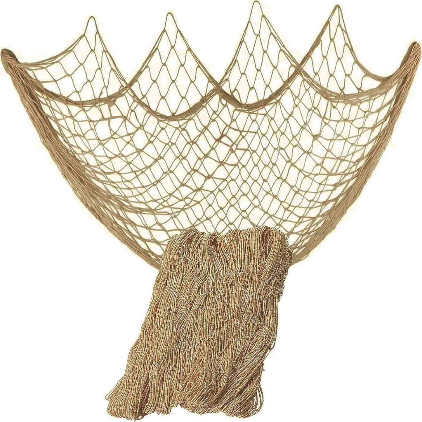 Nature Fish Net Wall Decoration with Shells, Ocean Themed Wall Hangings Fishing Net Party Decor for Pirate Party,Wedding,Photographing Decoration
