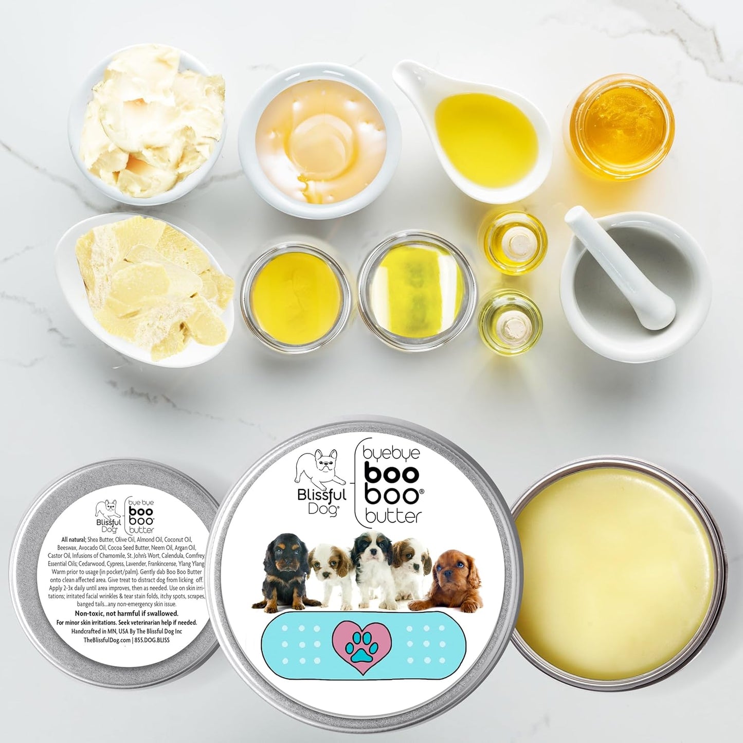 The Blissful Dog 4 oz TIN Cavalier King Charles Spaniel Booboo Butter