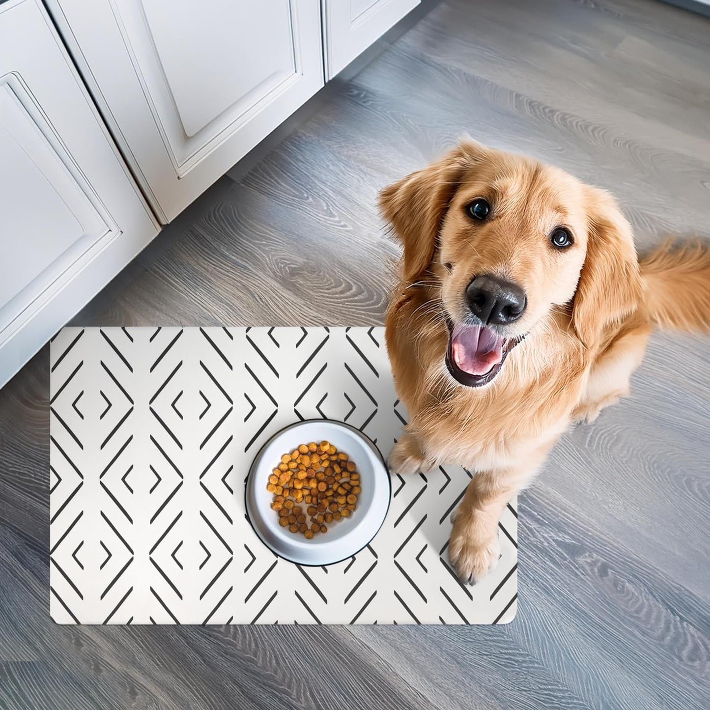 NALALAS Large Dog Mat for Food and Water, Cat Feeding Mat | Large Waterproof Dog Bowl Mat | Non-Slip Pet Food Mat for Floors | Pet Mats for Food and Water | Easy to Clean