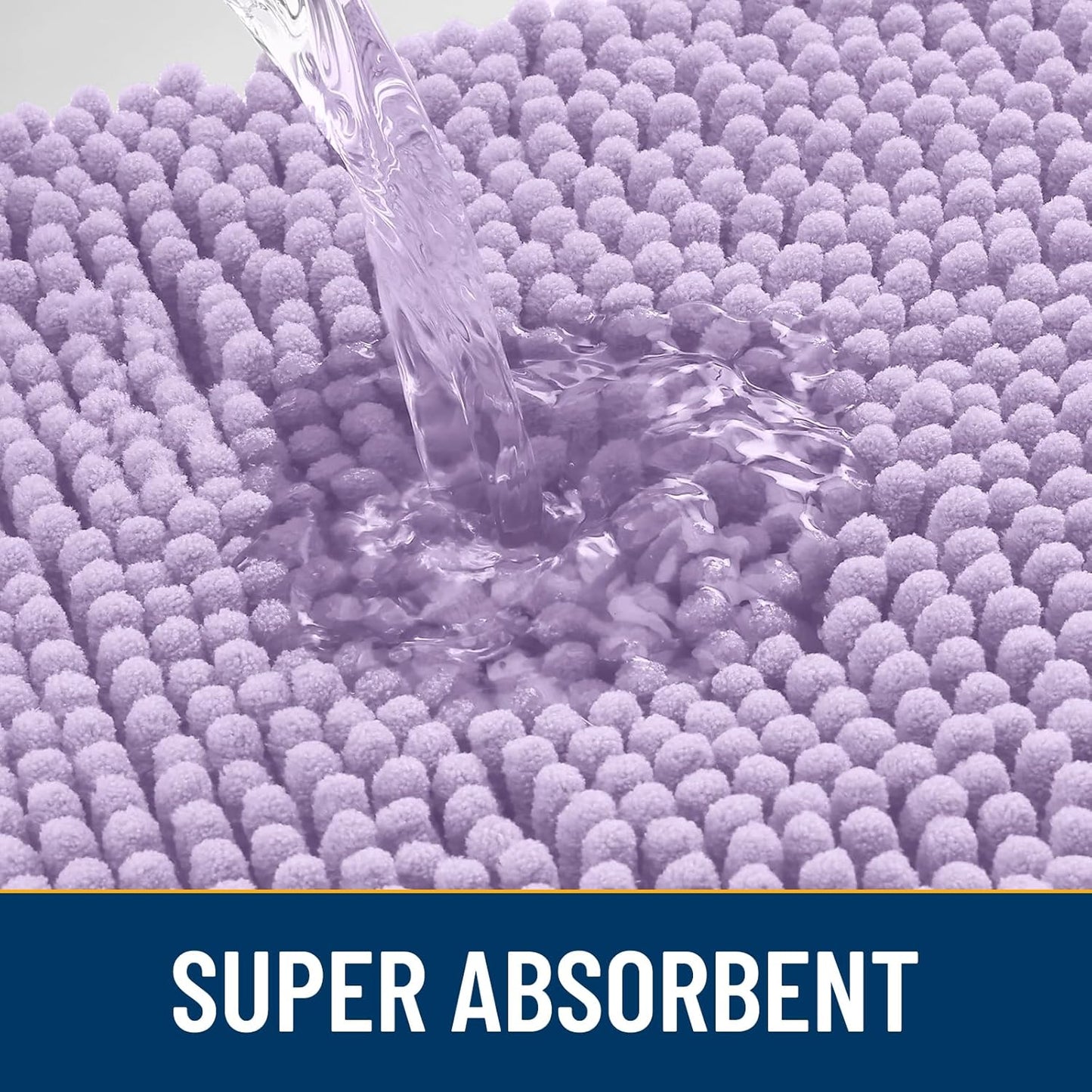 Smiry Dog Door Mat for Muddy Paws 24x16, Absorbs Moisture and Dirt Doormat, Non-Slip Washable Quick Dry Chenille Front Door Mat Indoor Entrance, Entryway Carpet for Inside Floor, Lavender