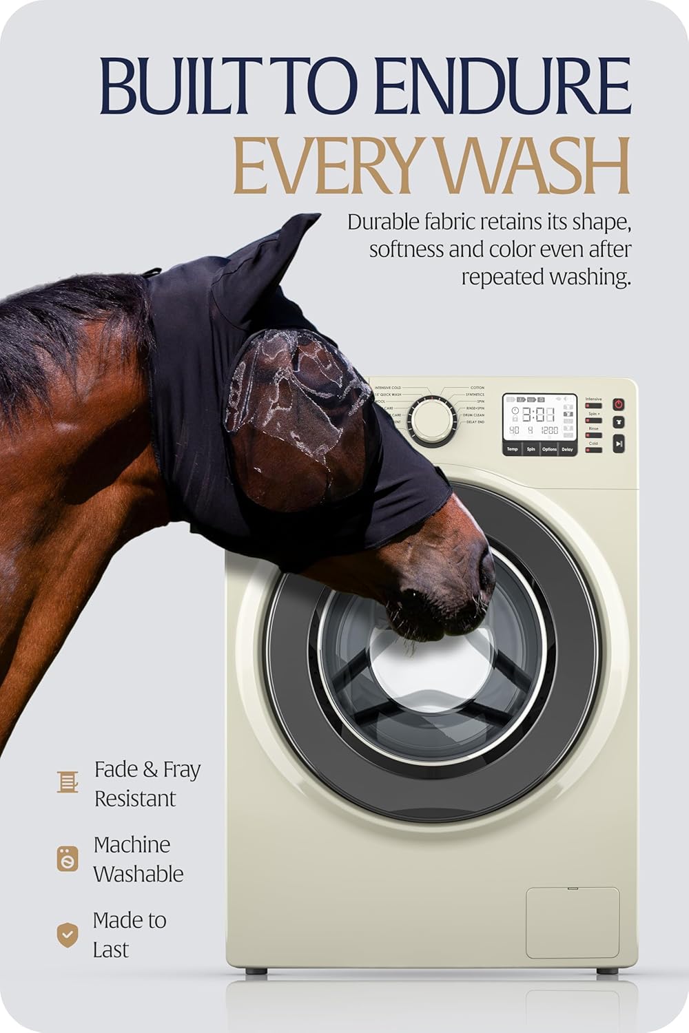 Equinavia Bug Out Fly Mask | Against Flies, Insects, UV Rays - Black - Cob