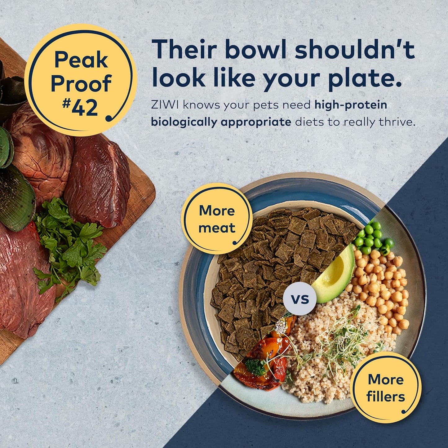 ZIWI Peak Air-Dried Dog Food – Beef - All Natural, High Protein, Grain Free, Limited Ingredient w/ Superfoods (16oz)