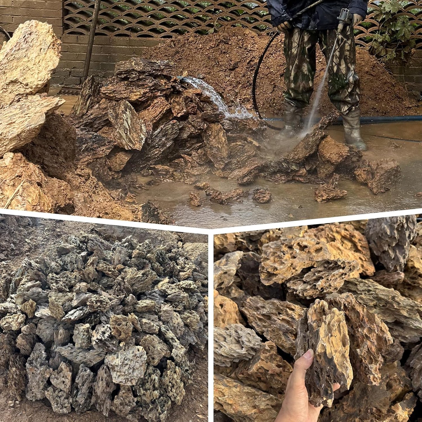 5LB Aquarium Rocks Dragon Stone for Aquariums Landscaping Model Fish Tanks Terrariums Vivariums Model Decoration-2 to 4 Inches