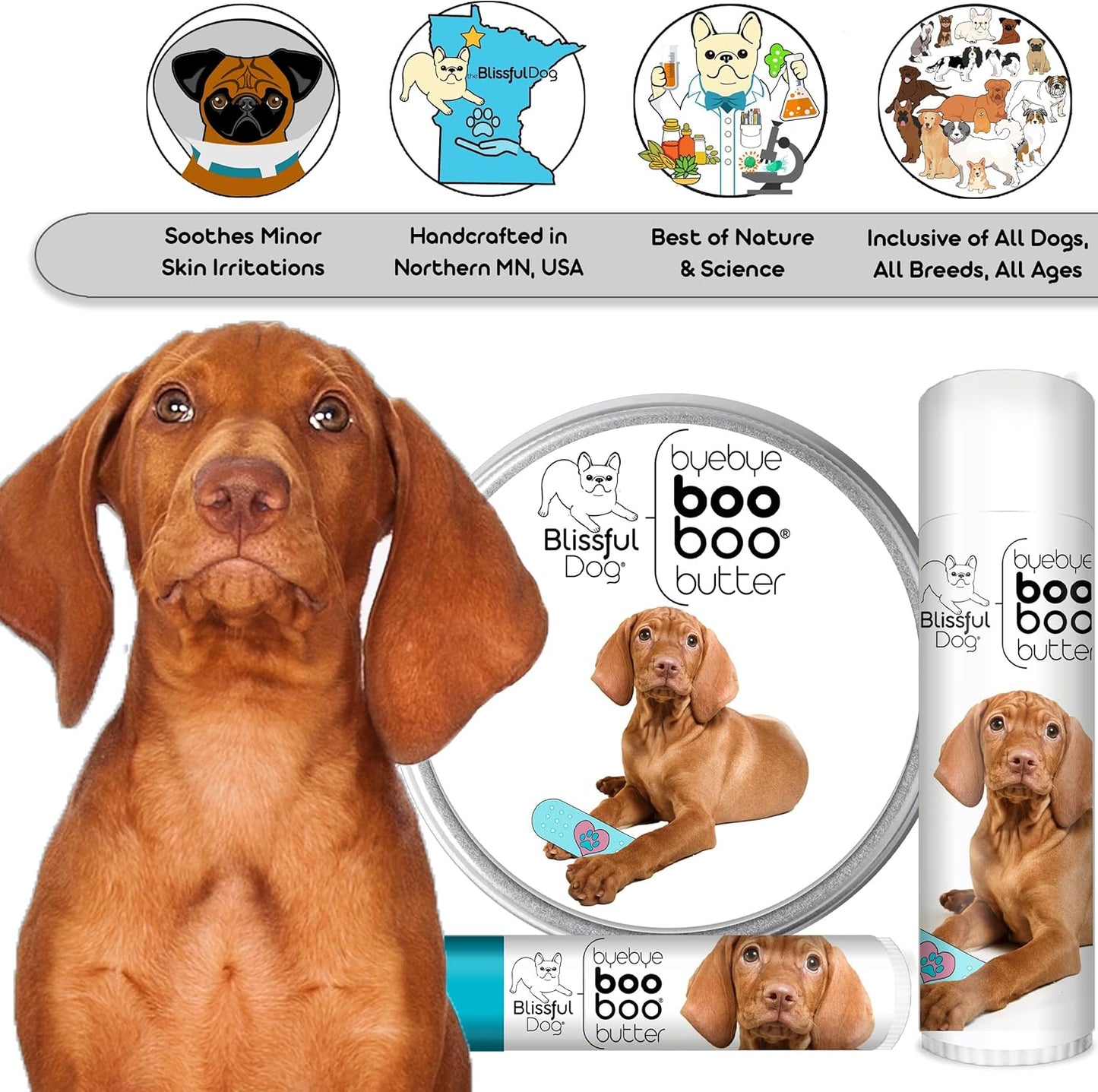 The Blissful Dog 2 oz TIN Vizsla Booboo Butter