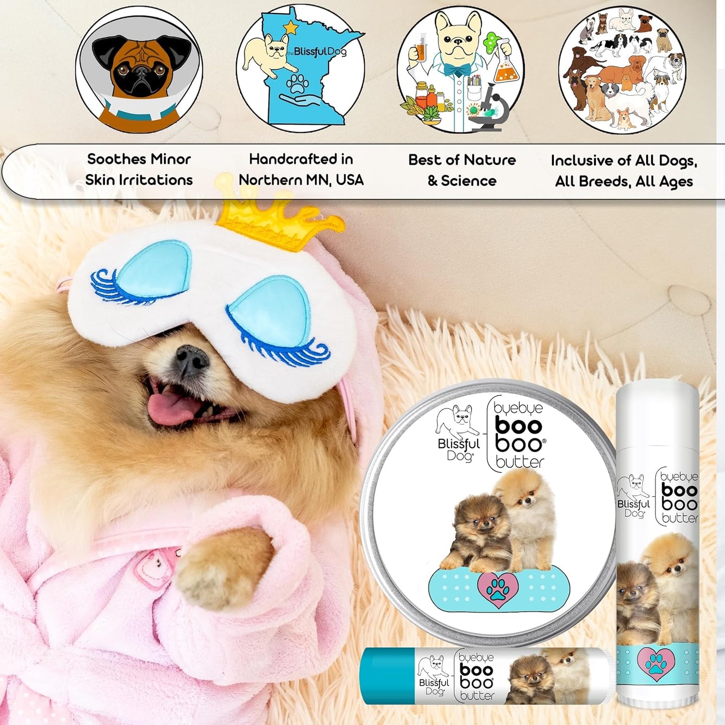 The Blissful Dog .50 oz Tube Pomeranian Booboo Butter