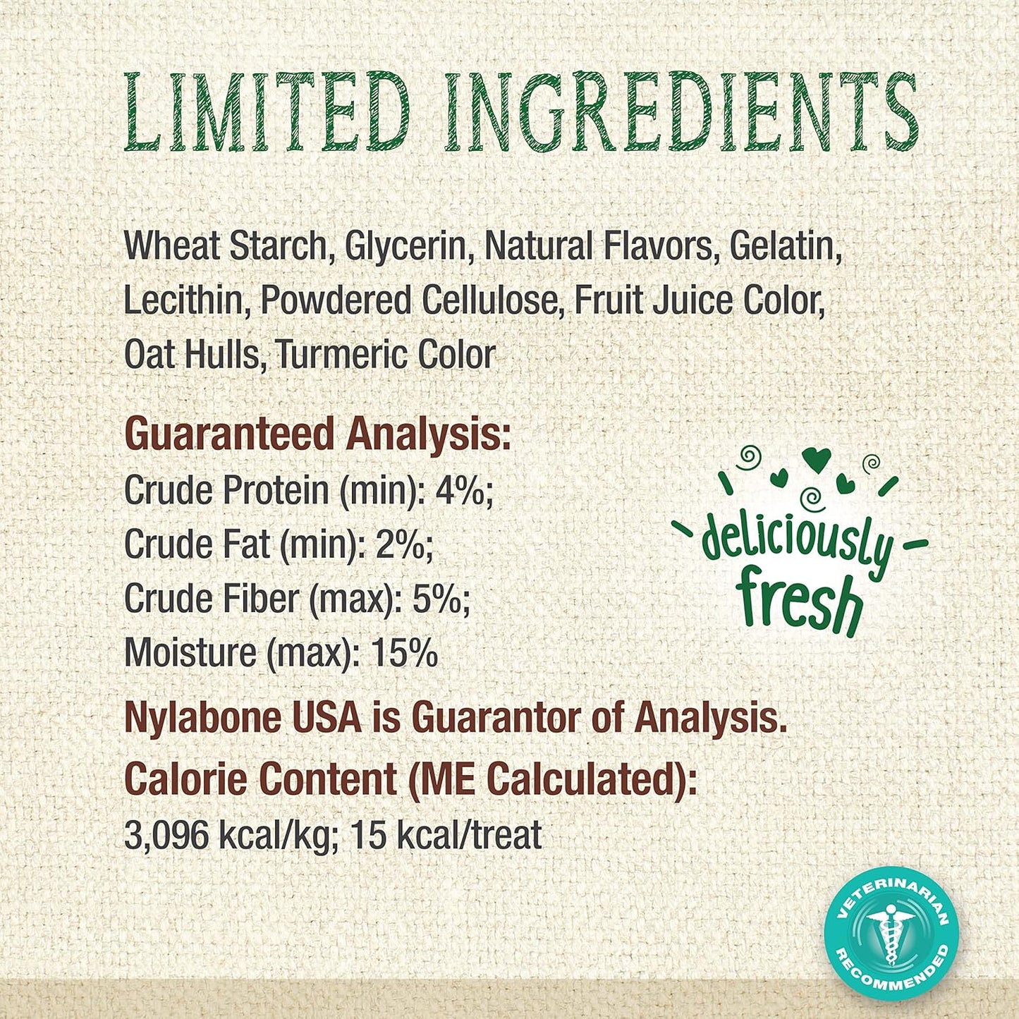 Nylabone Nutri Dent Dog Dental Chews, Natural Teeth Cleaning Treats & Breath Freshener for Dogs, Fresh Mint Flavor, Mini (78 Count)