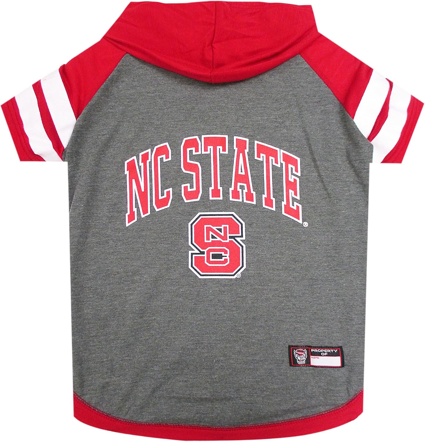 NCAA North Carolina State Wolfpack Hoodie for Dogs & Cats, Small Collegiate Licensed Dog Hoody Tee Shirt. Sports Hoody T-Shirt for Pets. College Sporty Dog Hoodie Shirt.