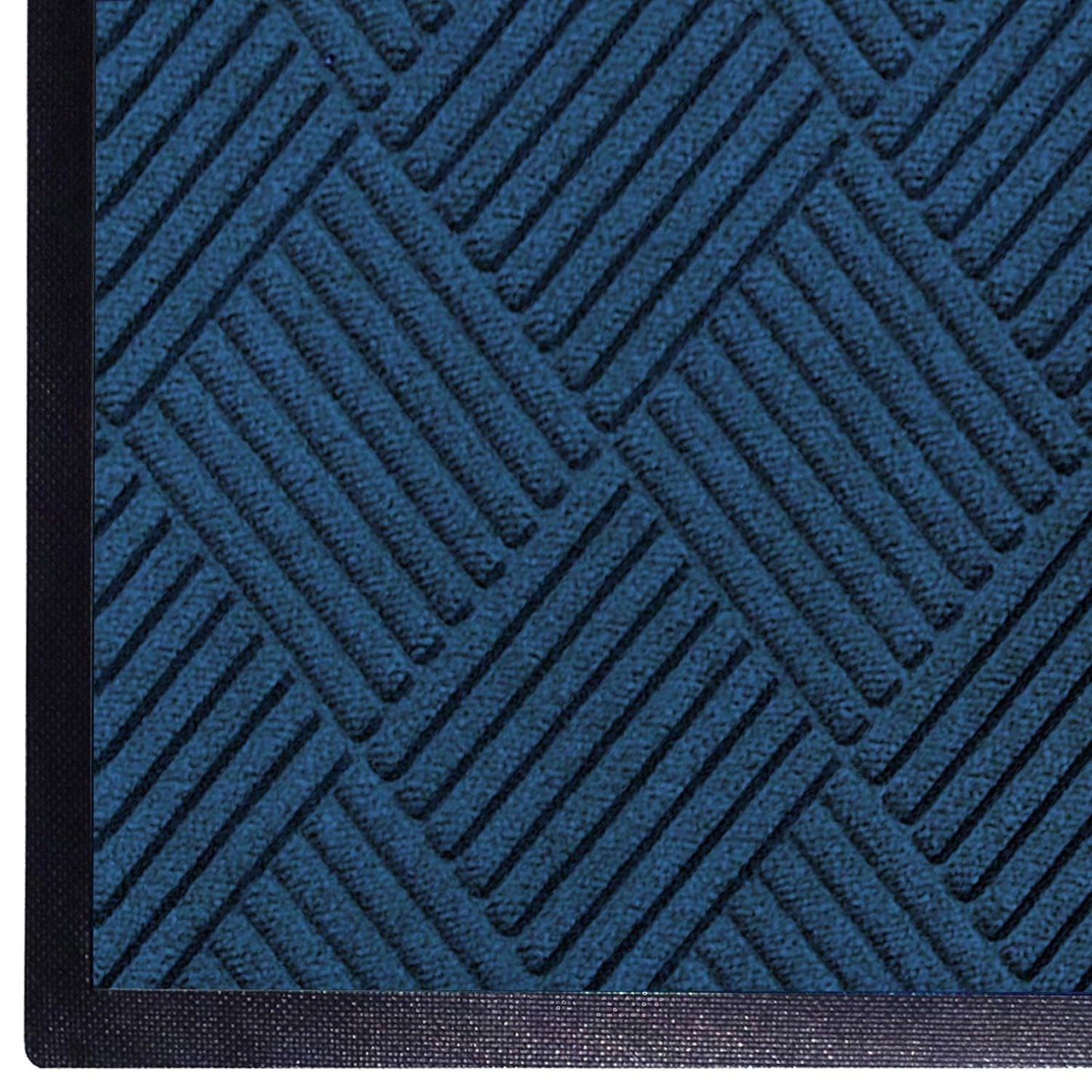 M+A Matting WaterHog Diamond | Commercial-Grade Entrance Mat with Rubber Border – Indoor/Outdoor, Quick Drying, Stain Resistant Door Mat (Navy, 6' x 8')