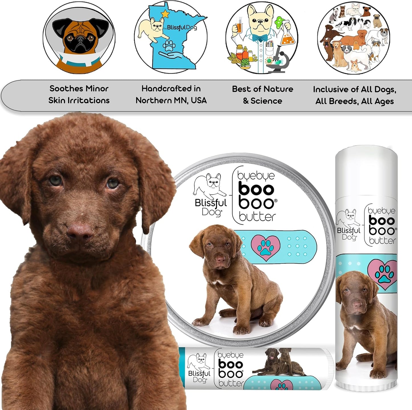 The Blissful Dog Chesapeake Bay Retriever Boo Boo Butter, 0.15-Ounce
