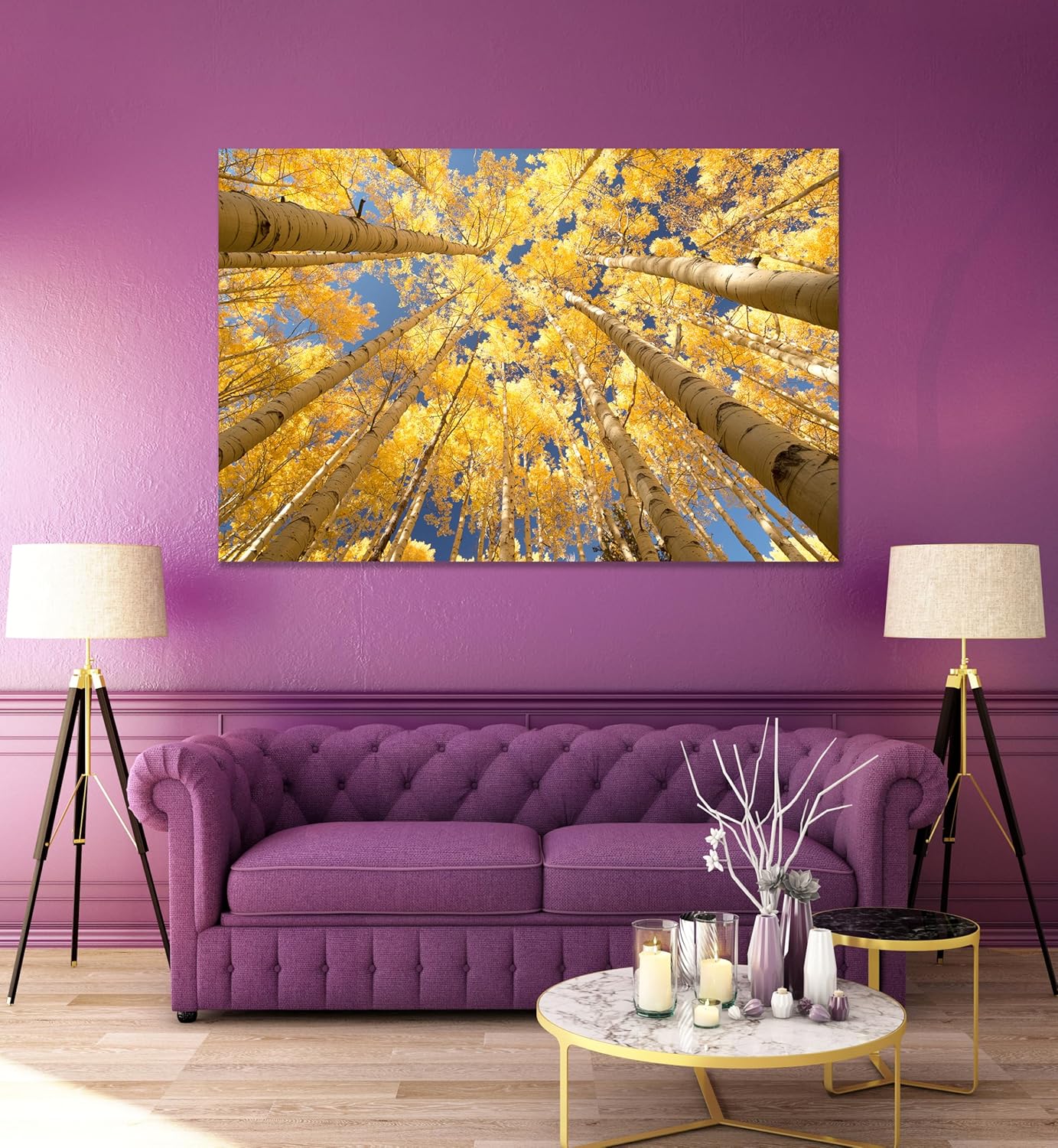 Nature Wall Art Prints - Ocean Forest Mountain Lake Canvas Landscapes - Small to Extra Large Living Room Bedroom Kitchen Bathroom Décor (Reaching for the Sky, 28L" x 41W")