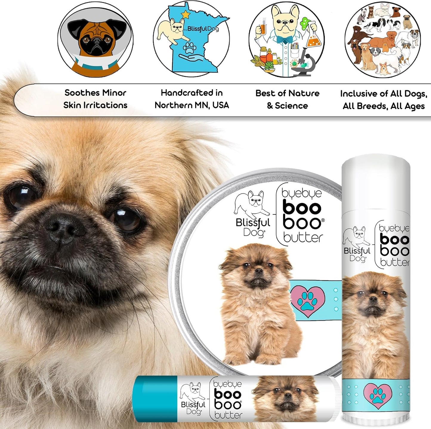 The Blissful Dog Tibetan Spaniel Boo Boo Butter, 8 oz