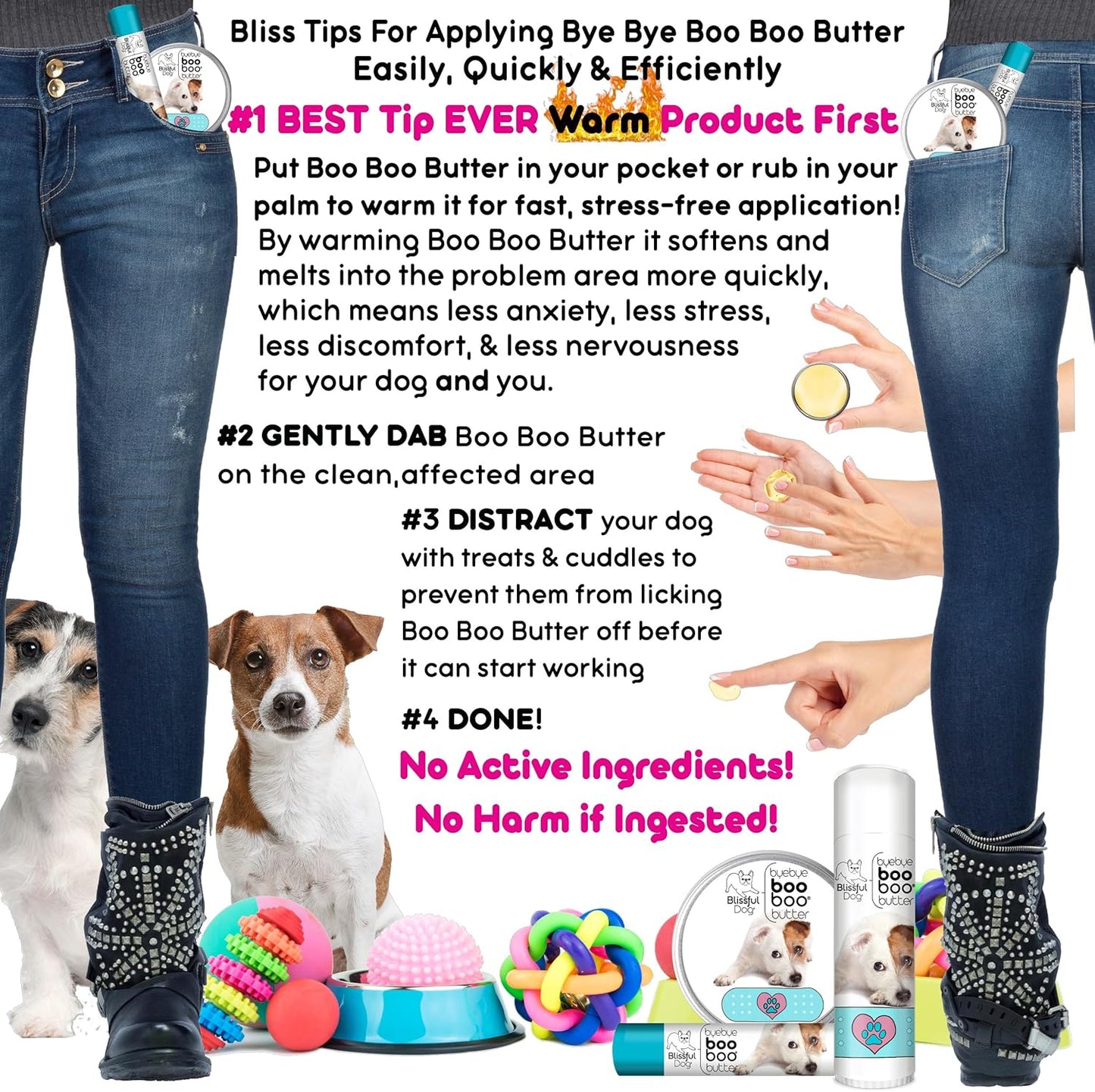 The Blissful Dog 4 oz TIN Jack Russell Terrier Booboo Butter