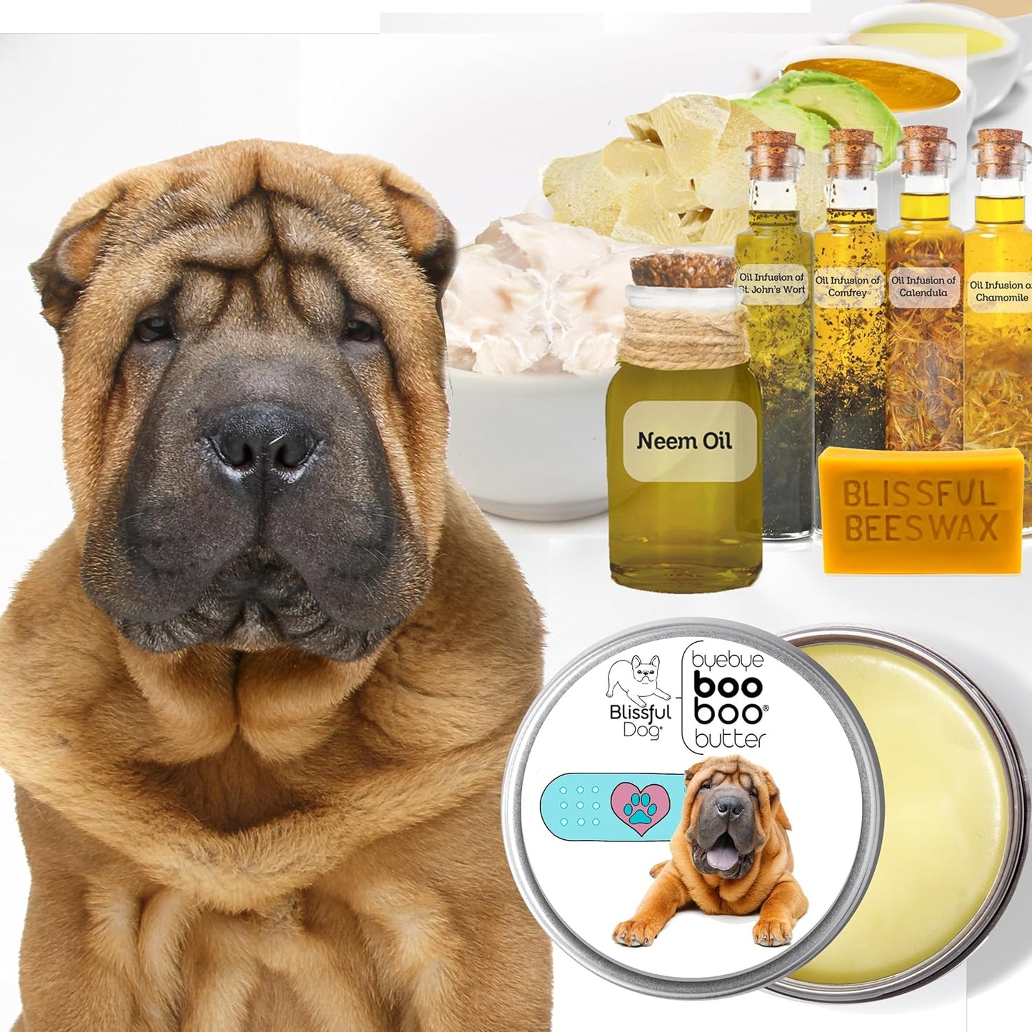 The Blissful Dog 2 oz Tin Chinese Shar Pei Booboo Butter