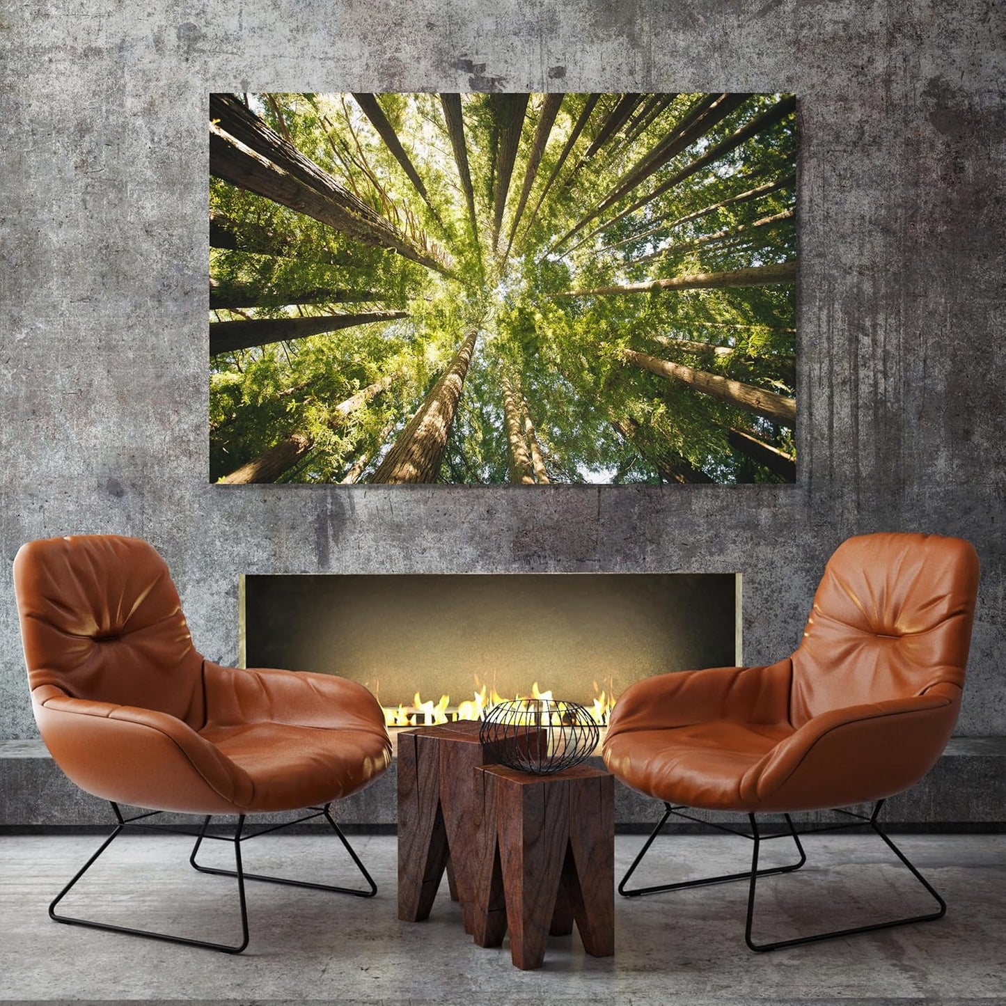 Nature Wall Art Prints - Ocean Forest Mountain Lake Canvas Landscapes - Small to Extra Large Living Room Bedroom Kitchen Bathroom Décor (Serenity in the Forest, 24L" x 36W")