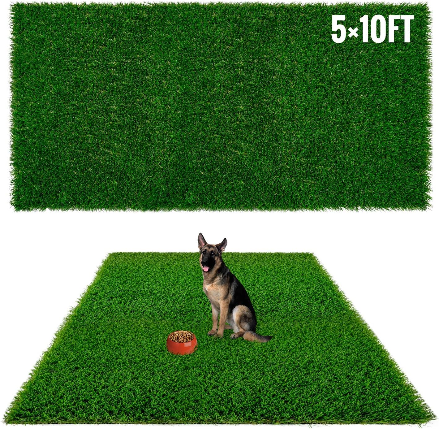 Fake Grass for Dogs to Pee on, Artificial Grass for Dogs , Dog Pee Pads Extra Large, Outdoor Grass Mats, Washable, 5x10FT Puppy Potty Training Rug, Strong Permeability, Washable