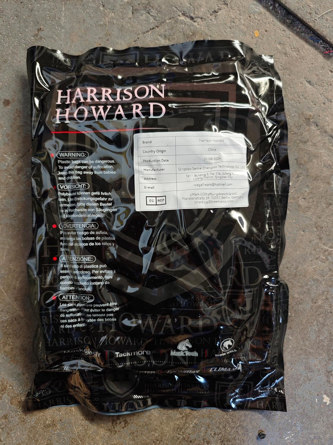 Harrison Howard CareMaster Horse Fly Mask Half Face with Ears Silver/Purple Retro Small Pony