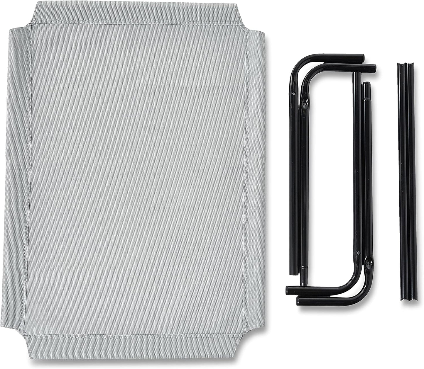 Amazon Basics Breathable Cooling Elevated Dog Bed with Durable Metal Frame, Medium, 43 x 26 x 7.5 Inch, Grey